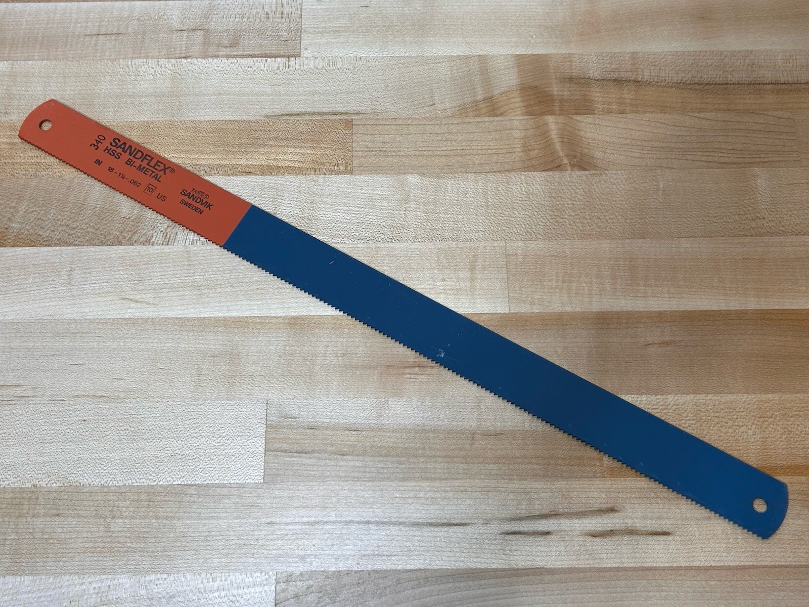 NOS Sandvik Sandflex 18″x 1-1/4″ x .062″ 10 Tpi Power Hacksaw Blade Bi-Metal HSS