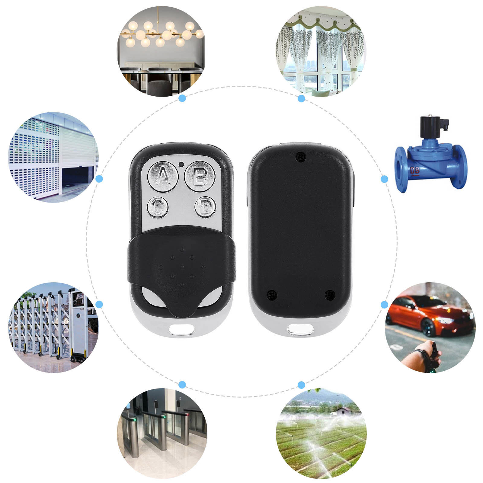 Universal Cloning Electric Gate Door Garage Remote Control Key Fob 433mhz Cloner
