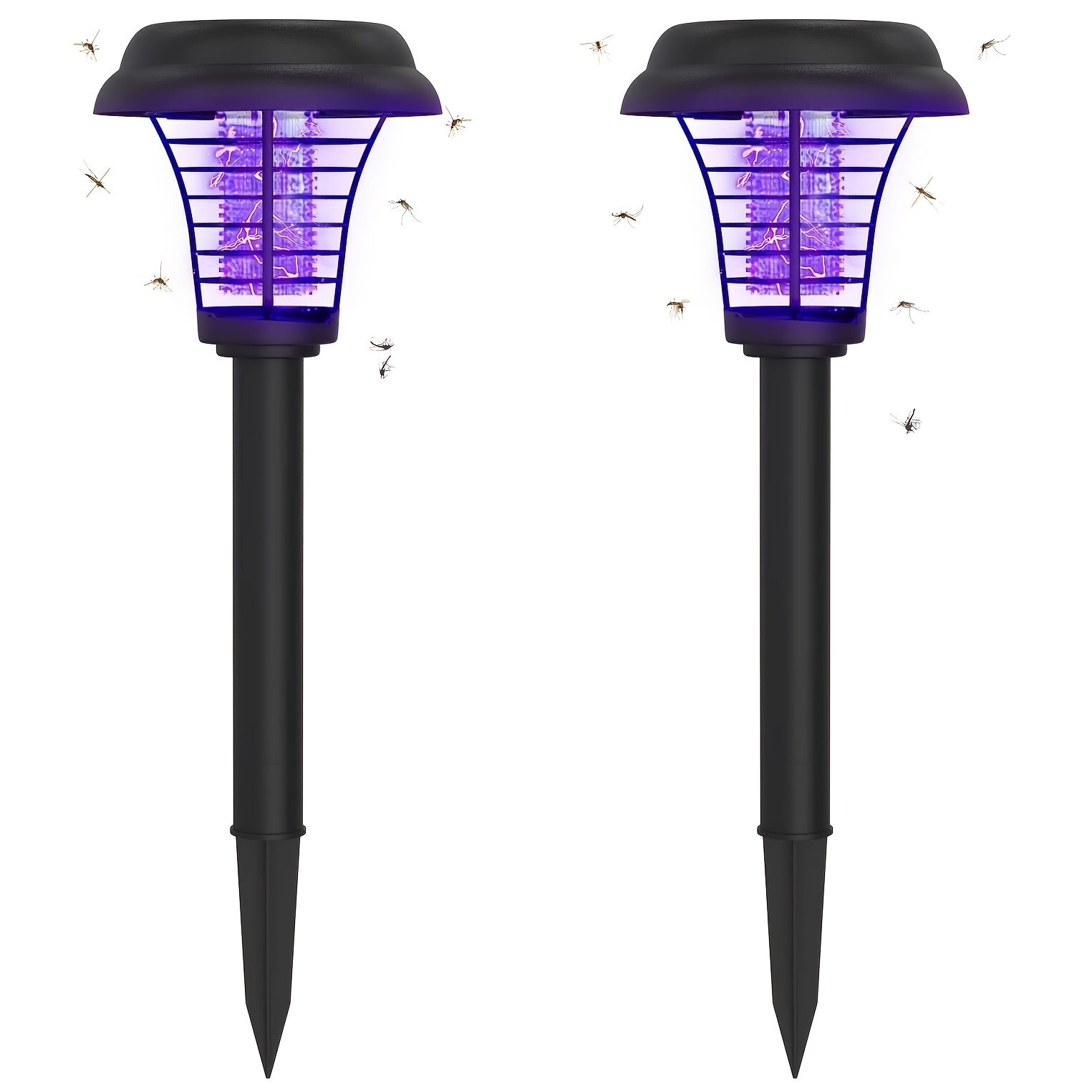 Solar Powered Electric Mosquito Killer Lamp LED Trap Lamp Fly Bug Insect Zapper