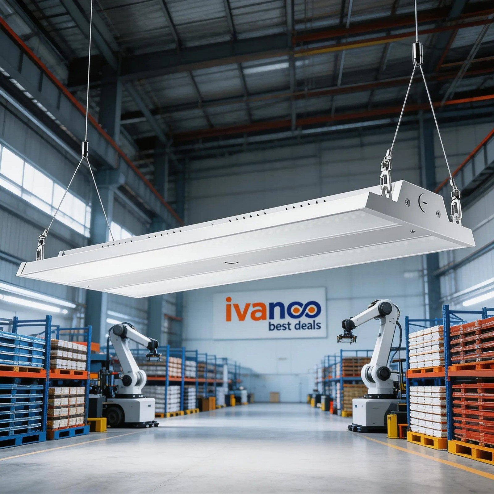 150 W LED Linear High Bay Shop Lights Fixture 22500LM Commercial Warehouse 5000K