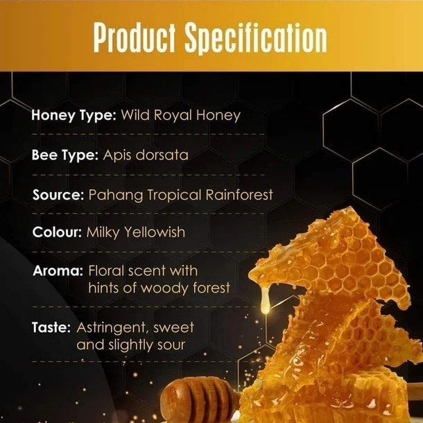 2 Jars Kinohimitsu Wild Tualang Honey 500g ( No import Duties For USA )