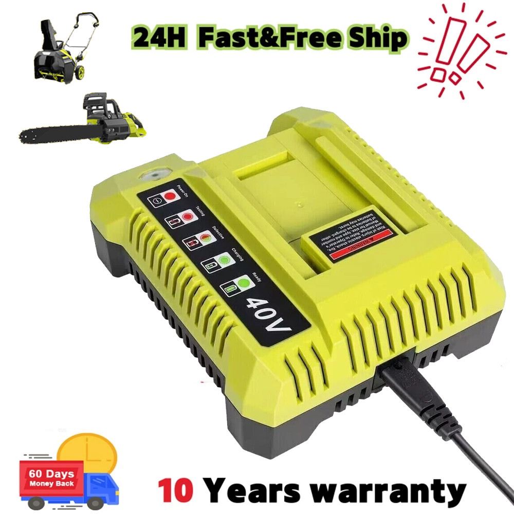 1-2X Battery& Charger For Ryobi 40V With LED Lithium-Ion 40Volt OP406VNM OP40602