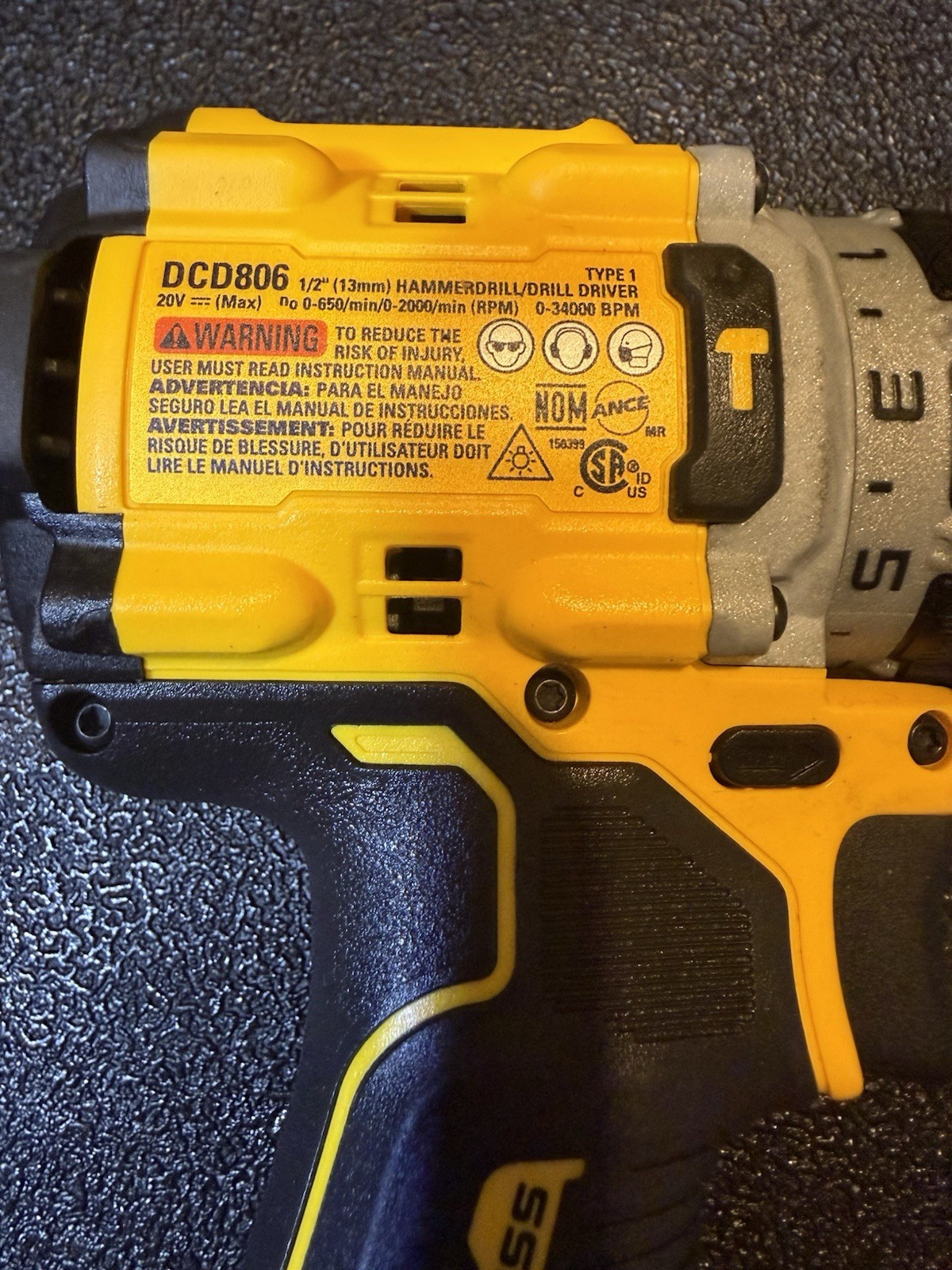 DEWALT DCD806B 20V MAX XR Brushless 1/2” Hammer Drill Bare Tool Open Box
