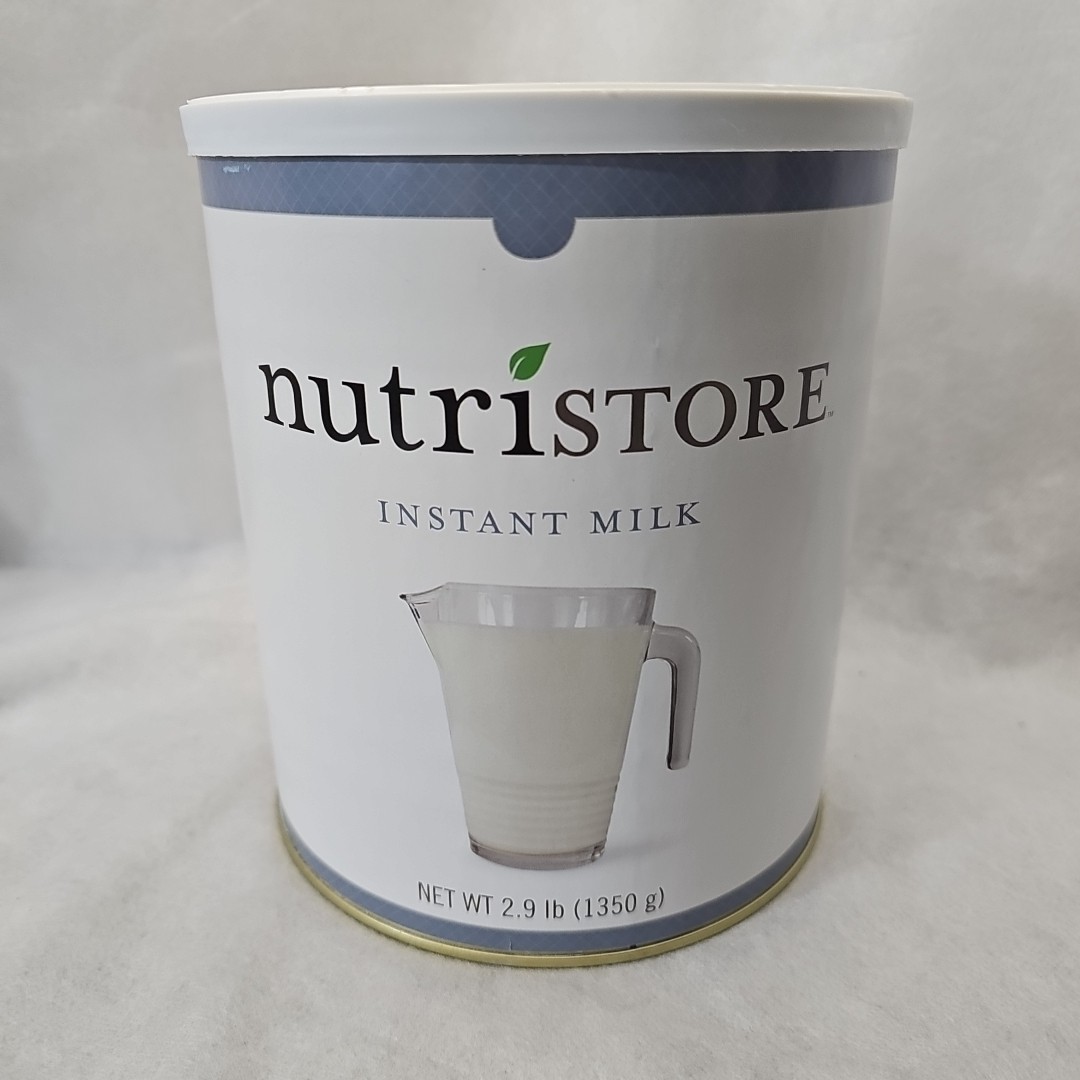 NutriStore Instant Milk 2.9 lb Sealed Can 25 Year Shelf Life Mfg Date 9/2015