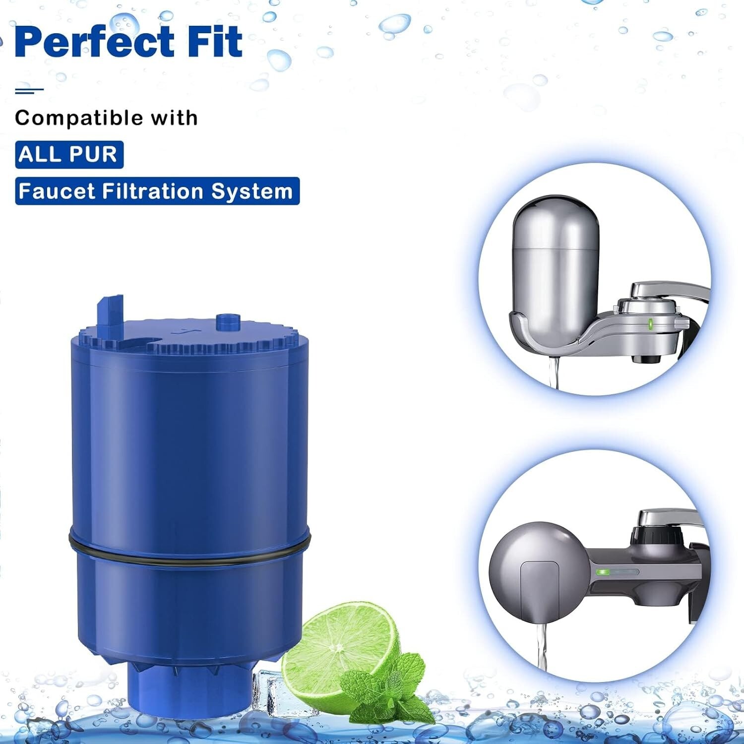 RF-9999 Faucet Water Filter Replacement for FM3700 PFM400H, 2/3/4/6/8/12 Packs
