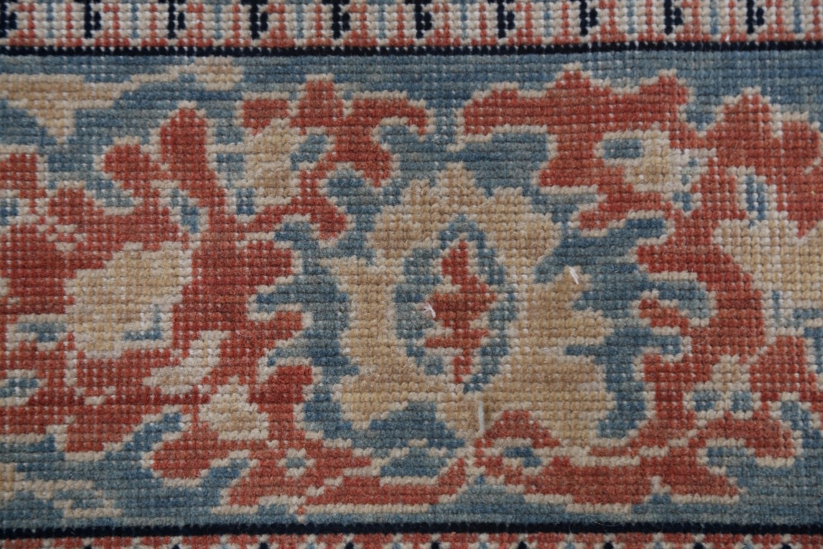 Hand-Knotted Turkish Wool Rug 9×12 Geometric Traditional Style for Any Room