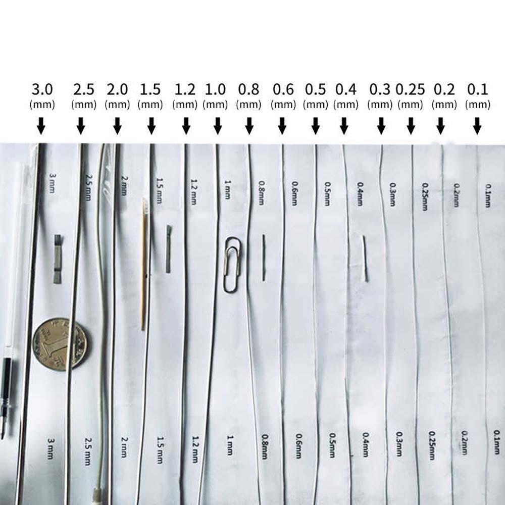 304 Stainless Steel Wire Single Soft/Hard Wire Jewellery Making Durable 0.1~3mm