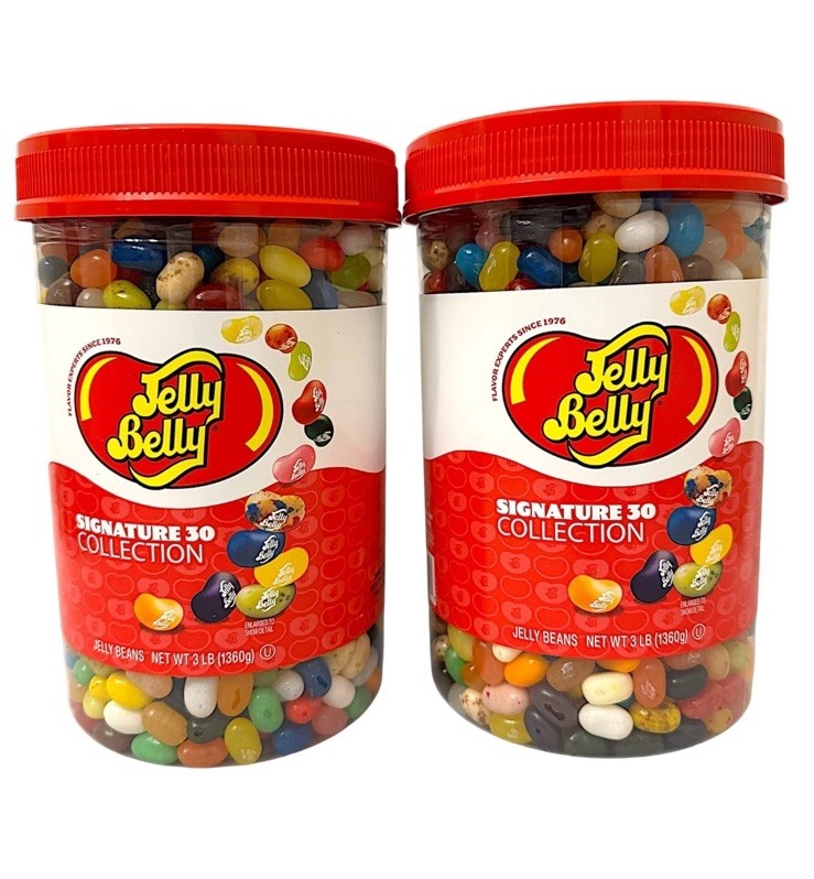 New Jelly Belly Jelly Beans 2-PACK 30 Flavors 6 LB Total 48OZ Each TUB, Snack