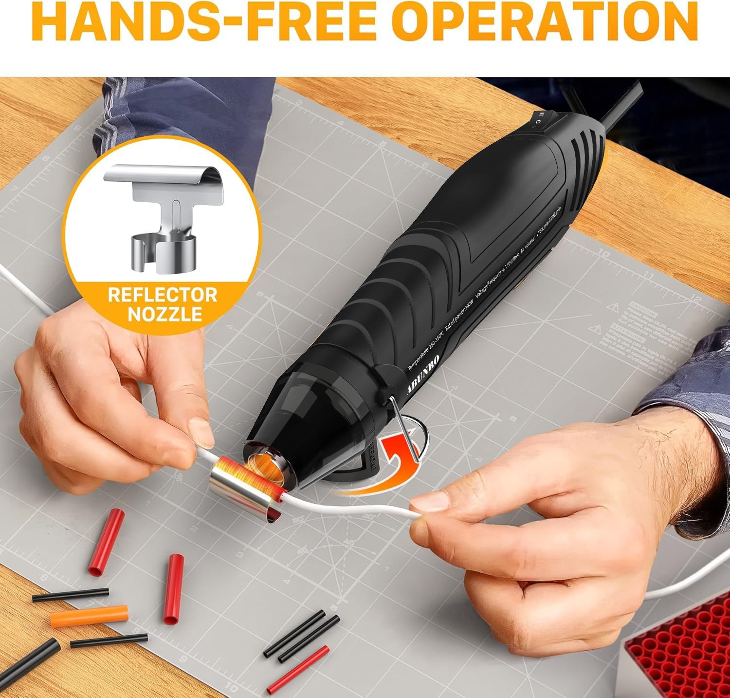 Heat Gun, Uptdae Version 110V 300W Mini Handheld Hot Air Gun with 6.6ft Cable…
