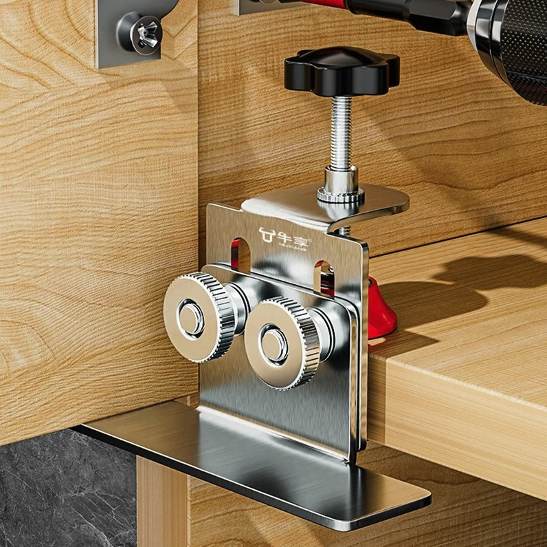 1pc Stainless Steel Cabinet Door Installation Tool Portable Mounting Jig – NEW
