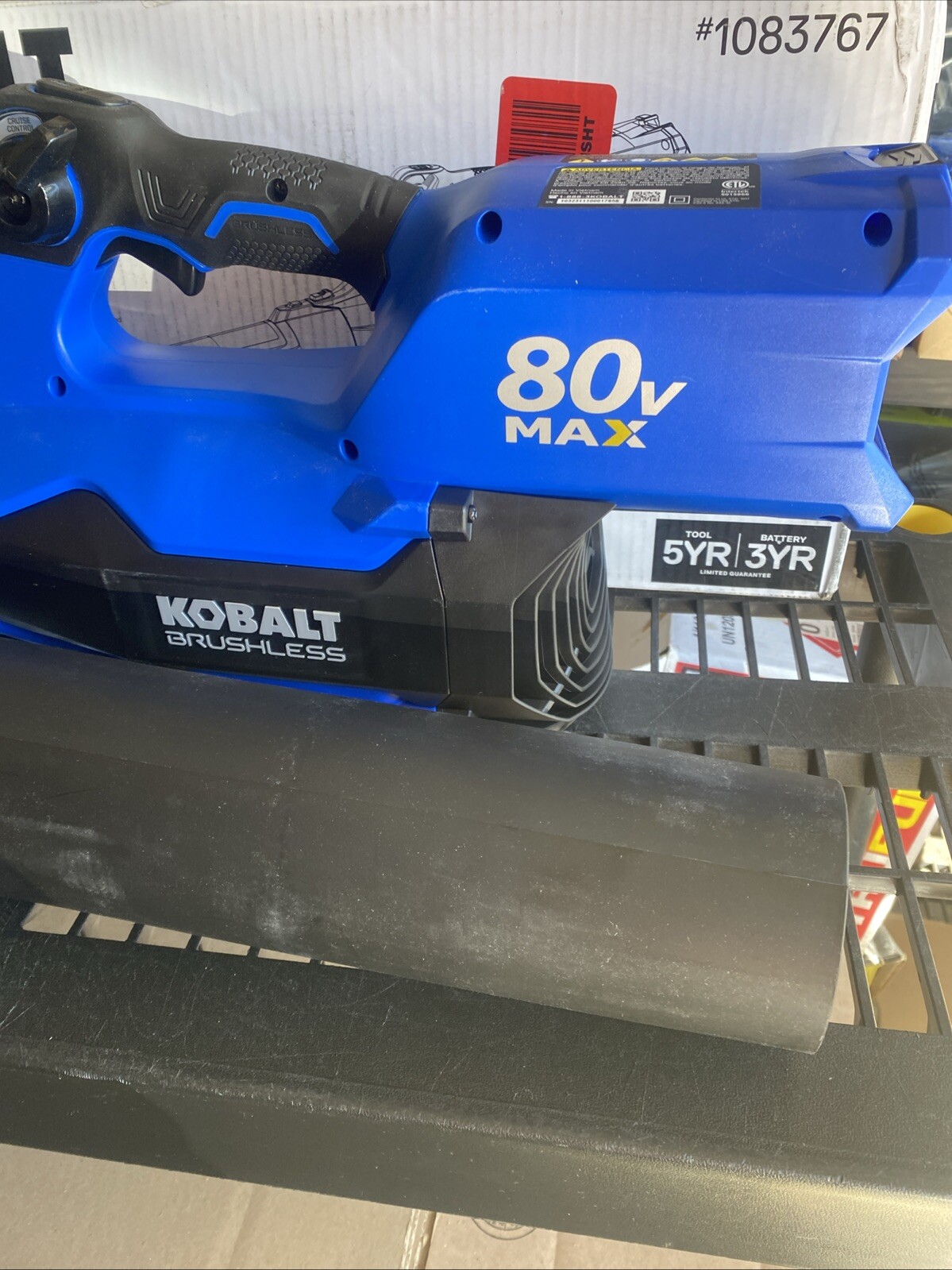 KOBALT KHB 2580-06 80V 630-CFM Brushless Cordless Electric Leaf Blower Tool Only