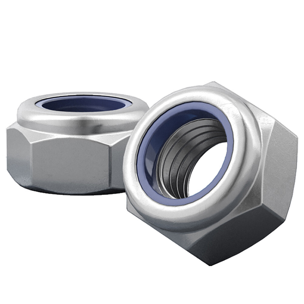 Nyloc Nylon Insert Locking Nuts A2 Stainless Steel M2,3,4,5,6,8,10,12,16,18,20