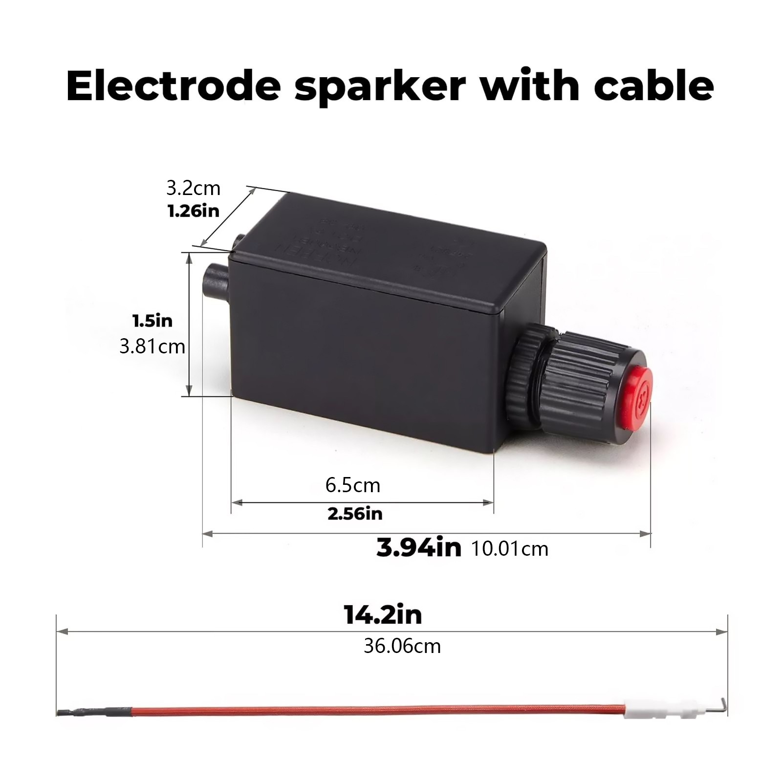 Electronic Igniter with Cable 14.2in/36cm for Outdoor Patio Patio Heater