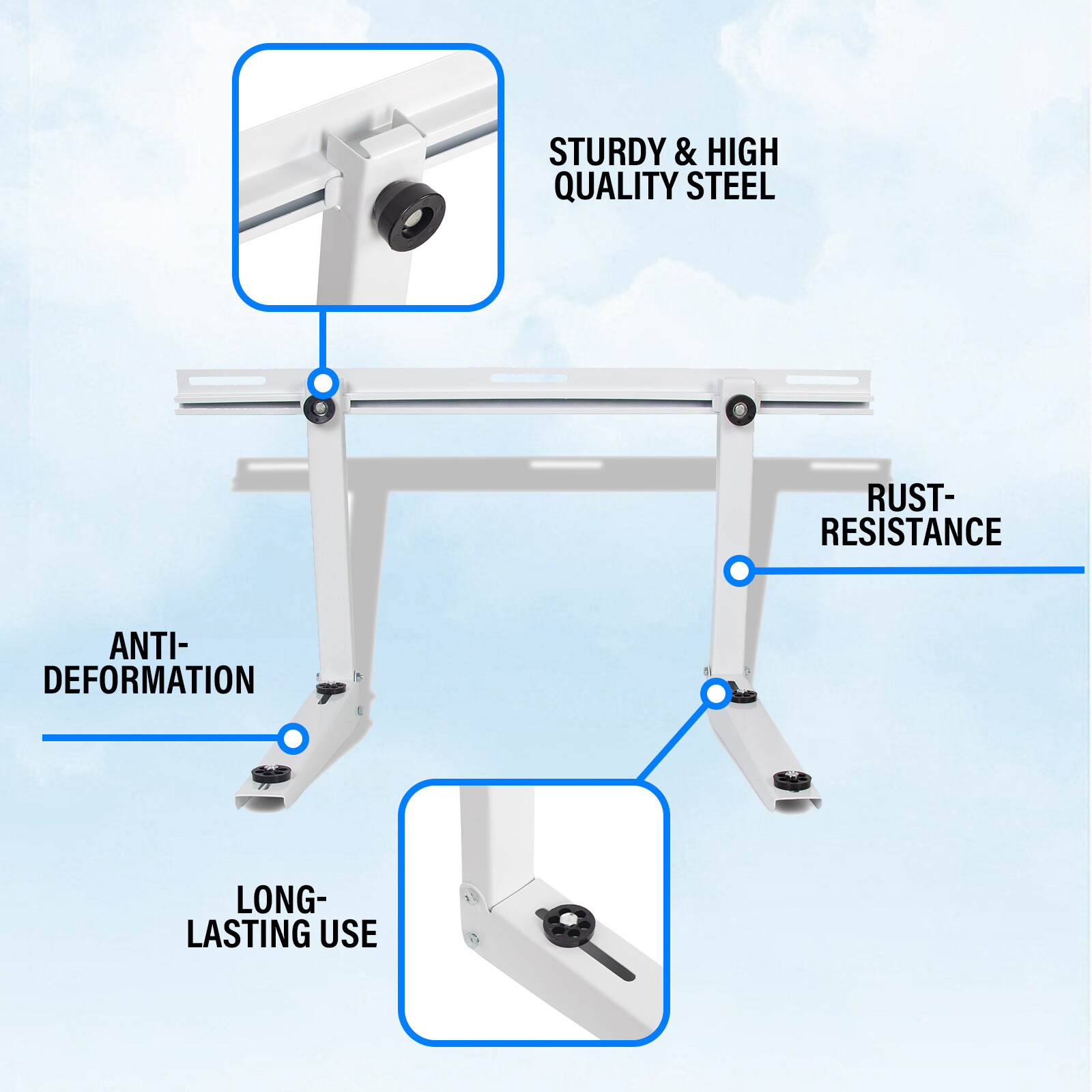 39.4″ Extension Wall Mounting Bracket for Mini Split Air Conditioner Ductless AC
