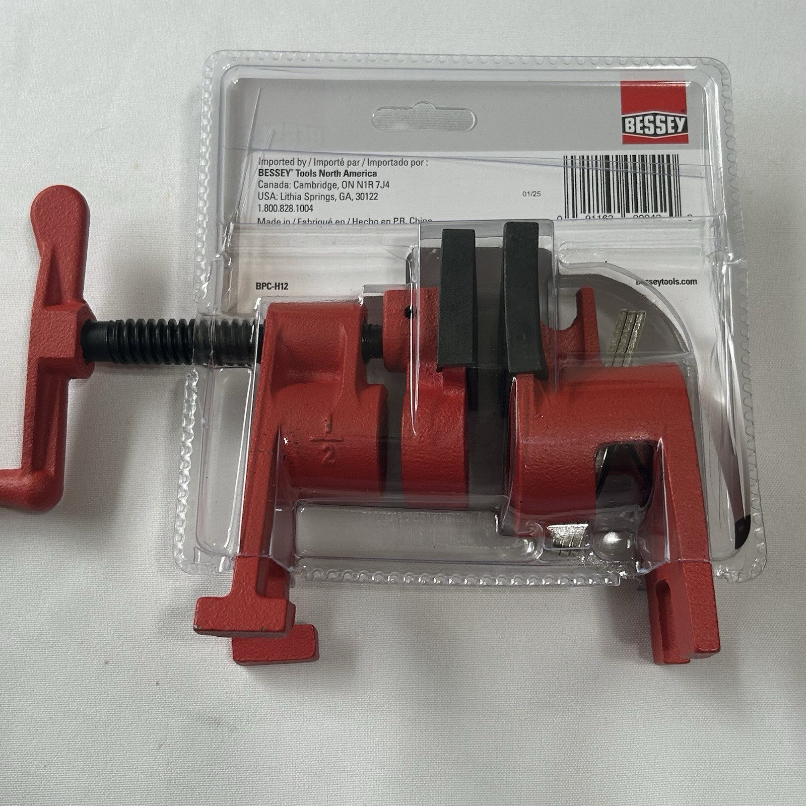 New Bessey BPC-H12 1000 lbs. Capacity H Series Wide Foot Pipe Clamp 1/2 in.