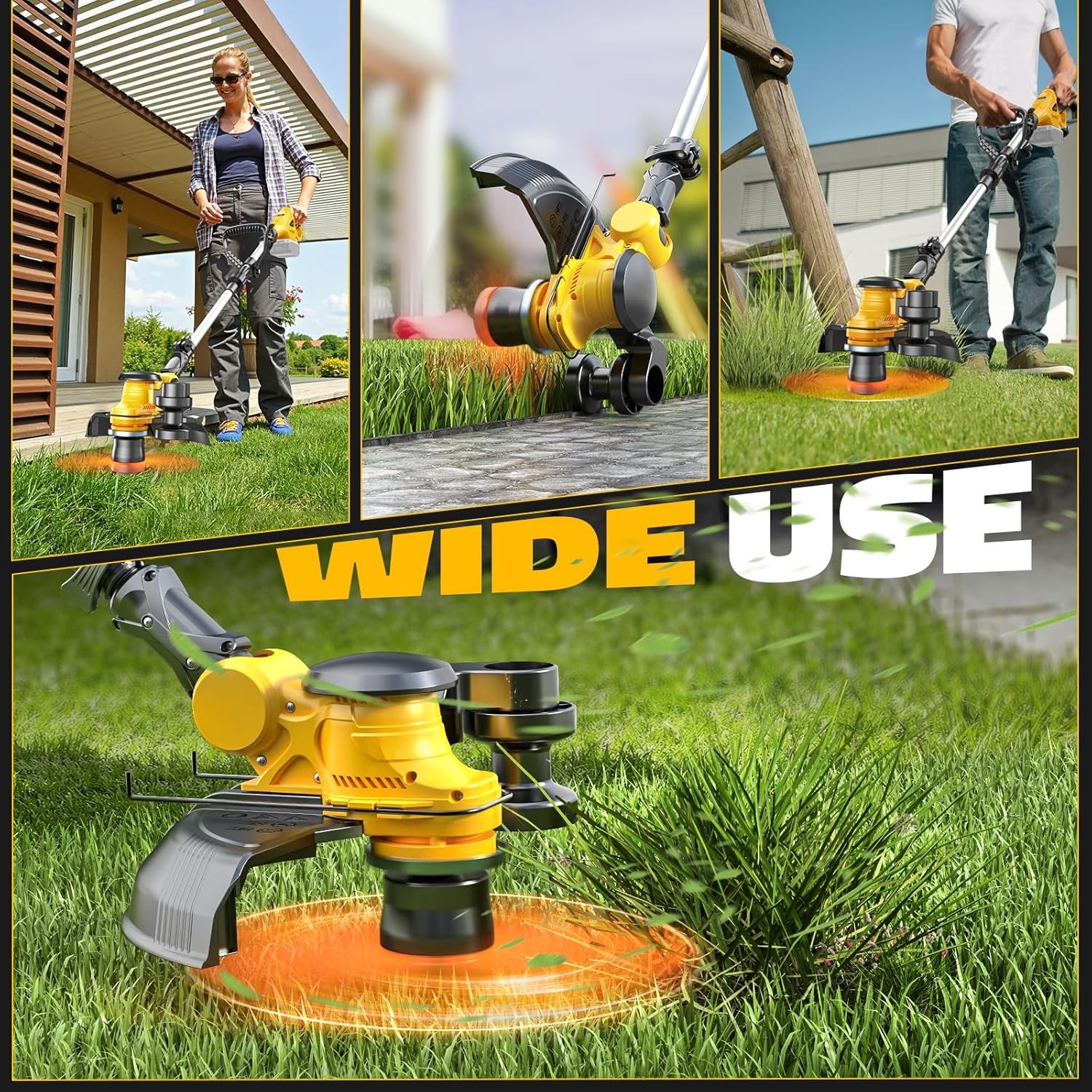 Cordless String Trimmer Compatible with Dewalt 20V (Tool Only) Weed Eater with