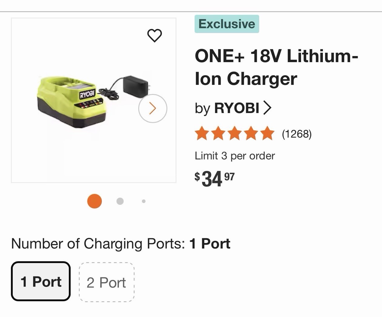 RYOBI 18V Charger NEW Charger For 18V Ryobi Batteries