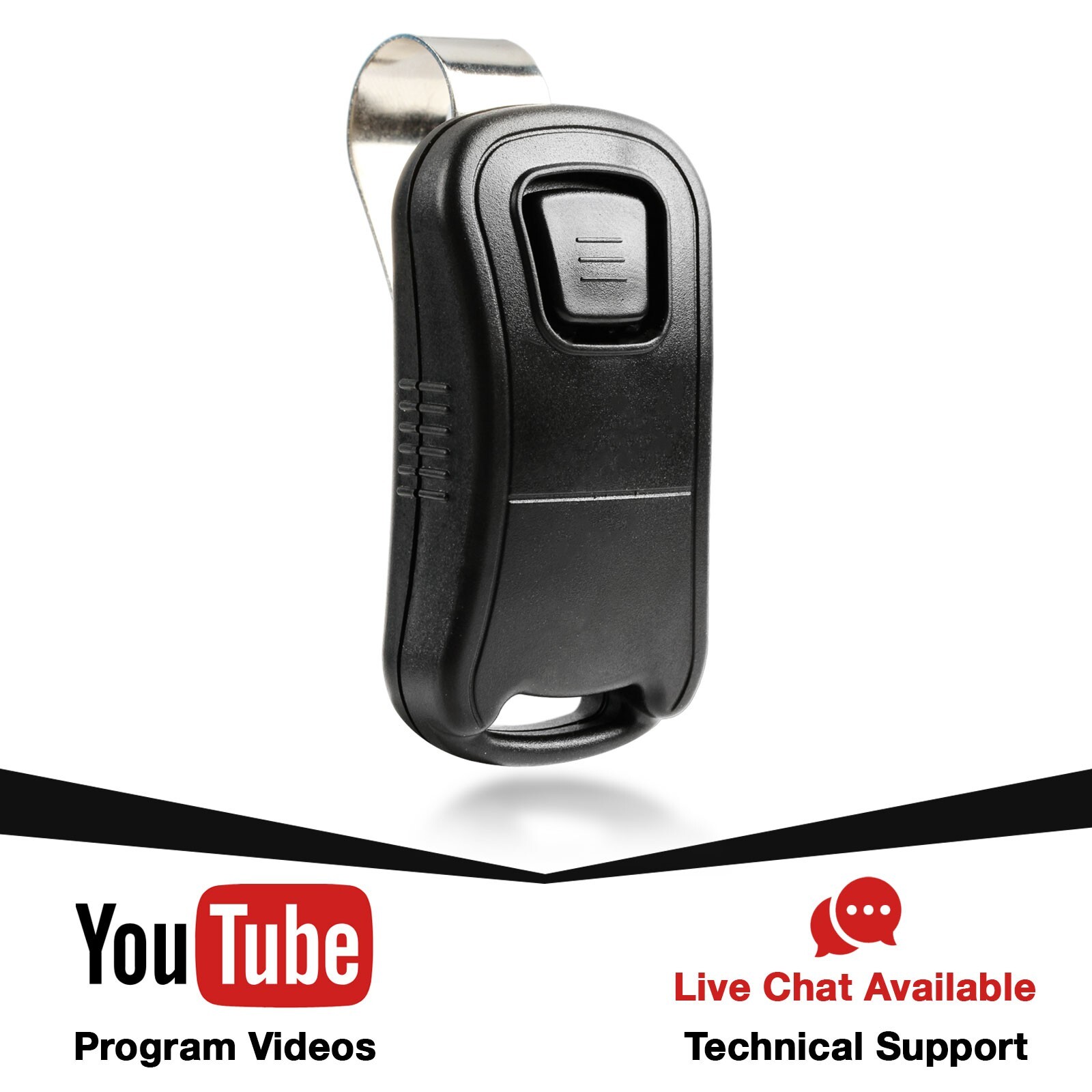 Garage Door Opener 1-Button Remote Keychain Black for Genie G1T-BX 38501R