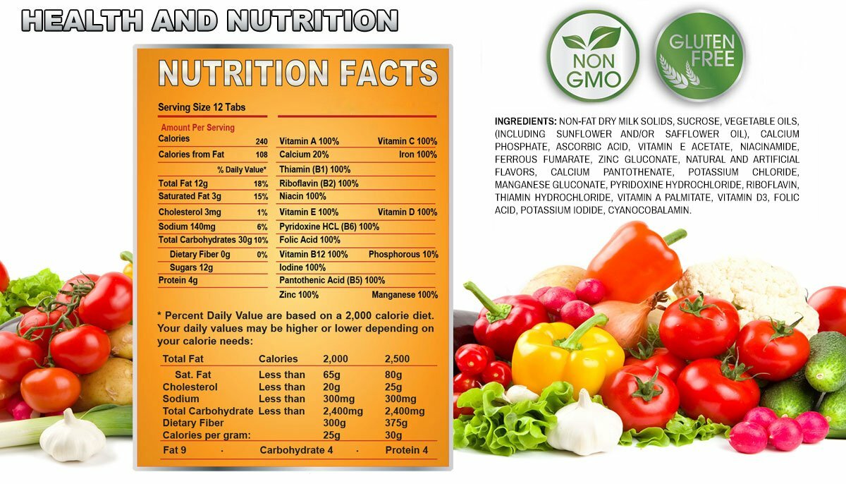 6 days Emergency Food tablet none-GMO gluten-free 25 years shelf-life Vanilla