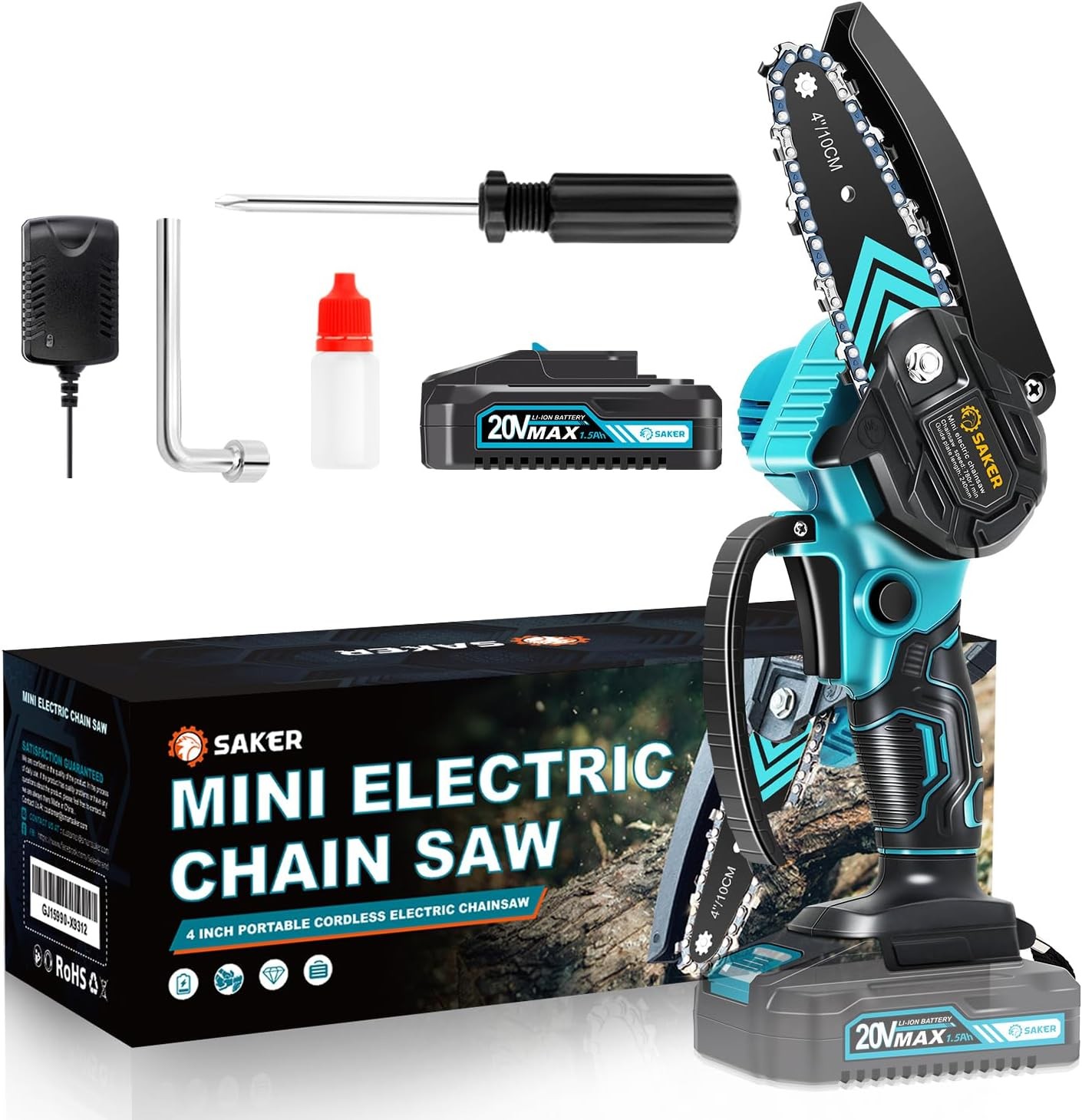 Mini Chainsaw Portable Electric Chainsaws Cordless Handheld Chain Saw Pruning