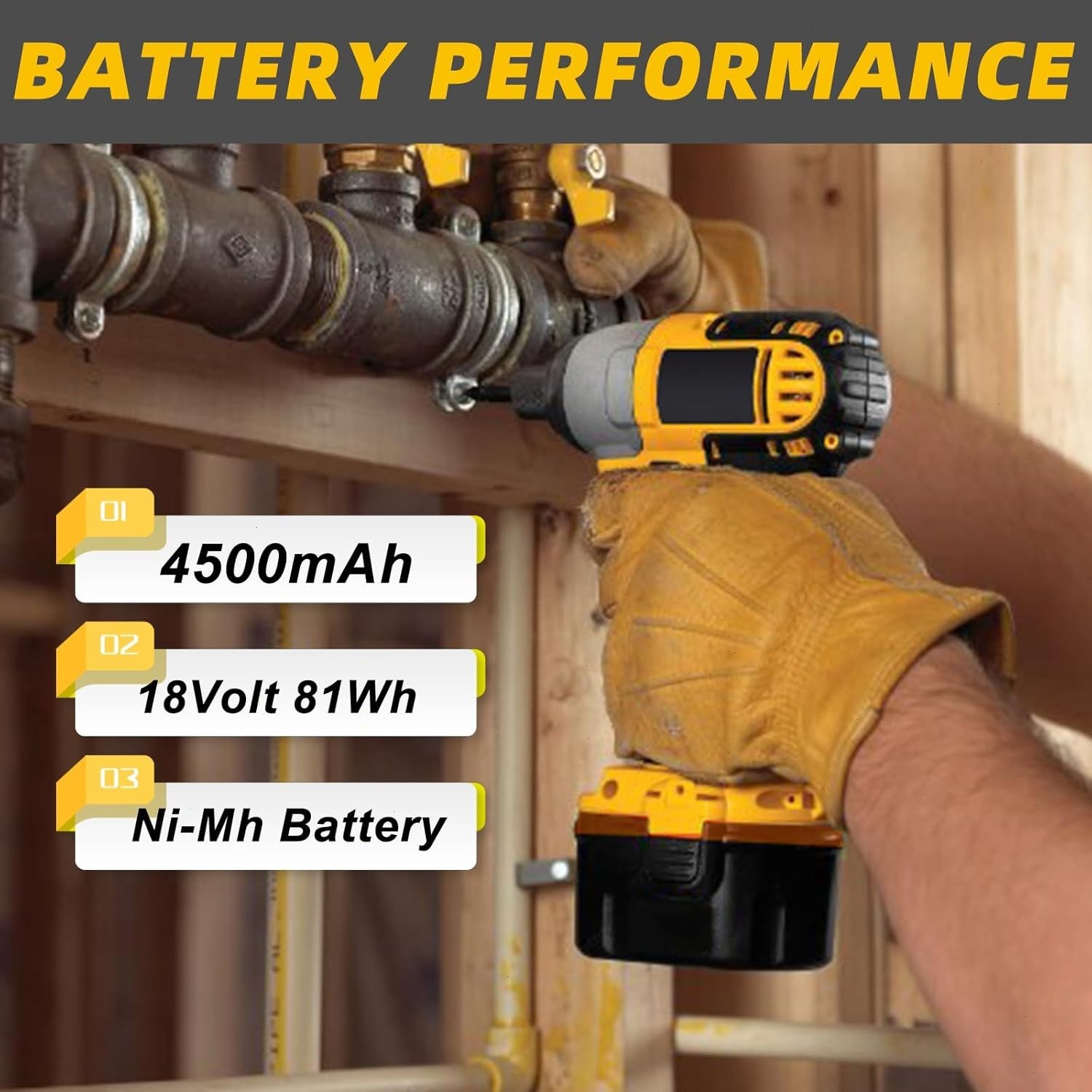 4PACK 2PACK 18V For Dewalt 18 VOLT XRP Ni-MH 7.0Ah Battery DC9099 DC9096 DC9098