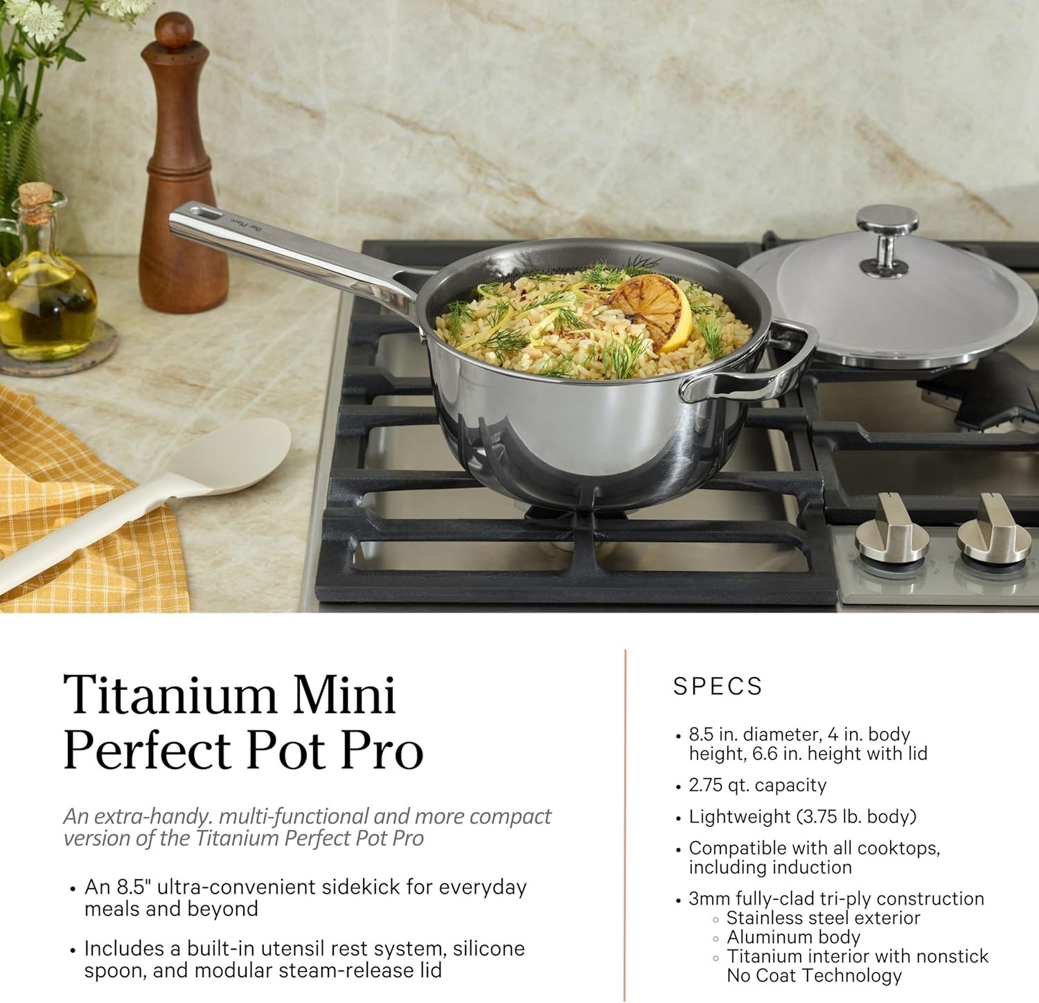 Our Place Titanium Pro Cookware Set (10-Piece) – Chrome – READ