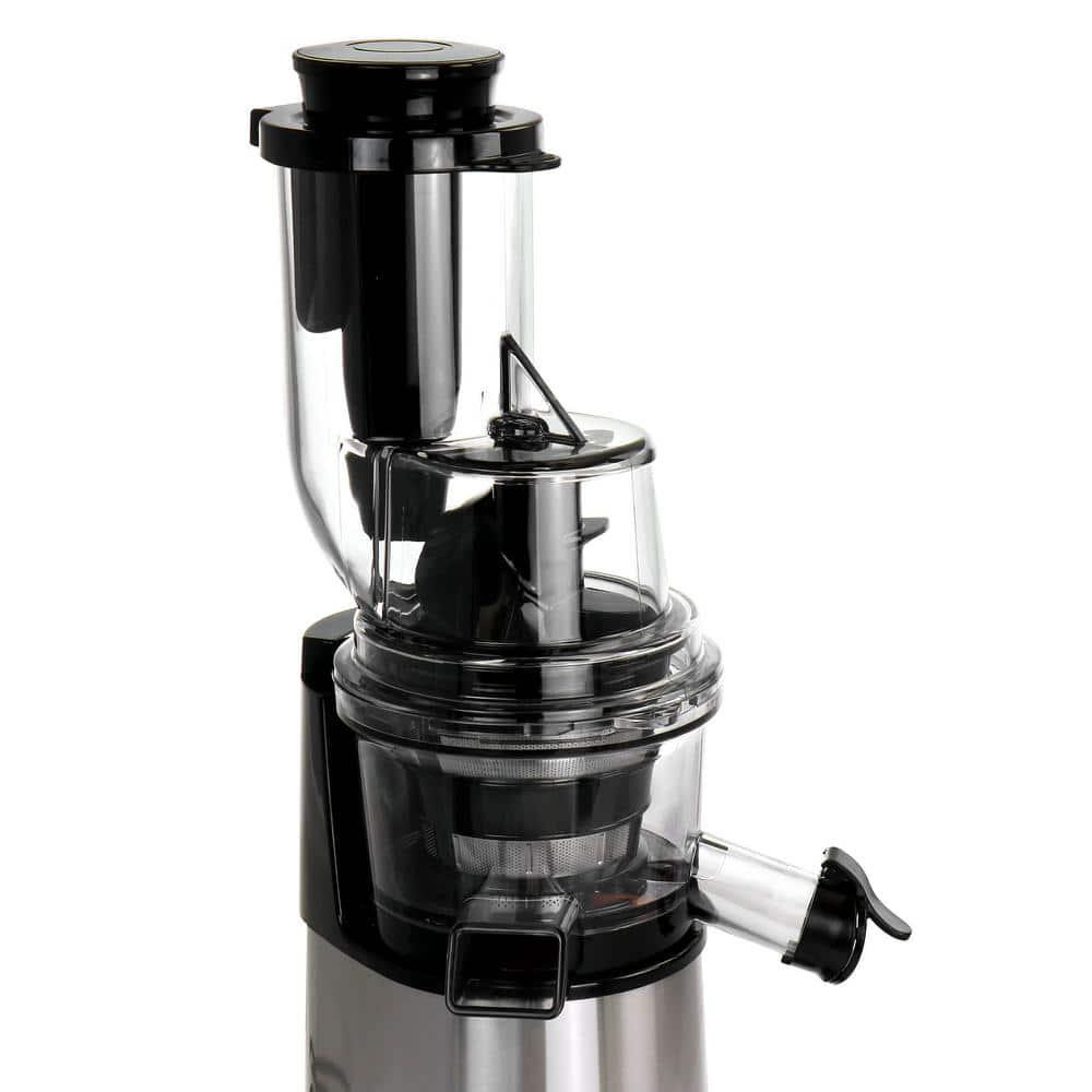 MegaChef Pro Slow Juicer Stainless Steel 200W Anti-Drip Dishwasher Safe Parts