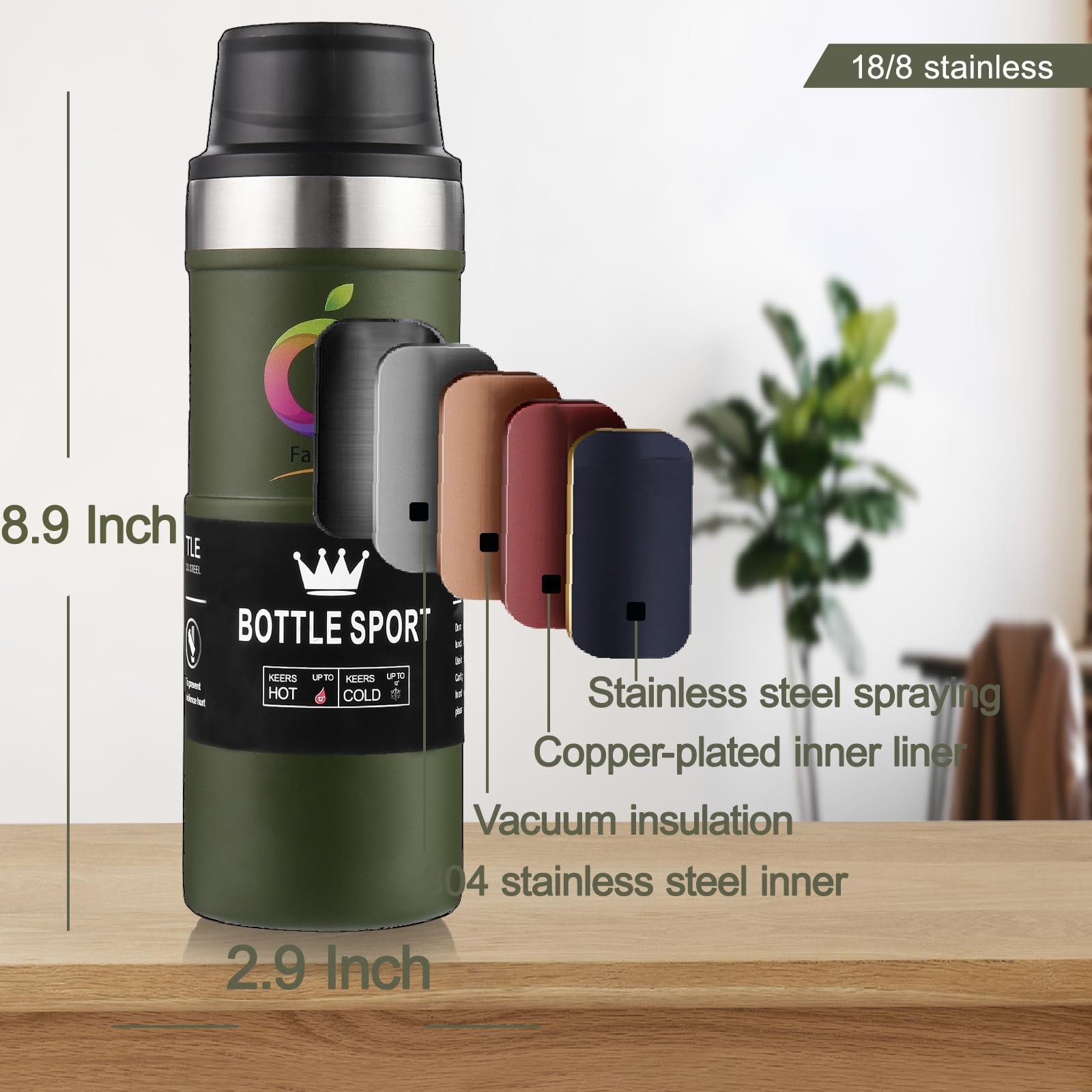 Stainle Trigger Action Travel Mug Stainle Cup 17oz Water Bottle Thermal cup T…