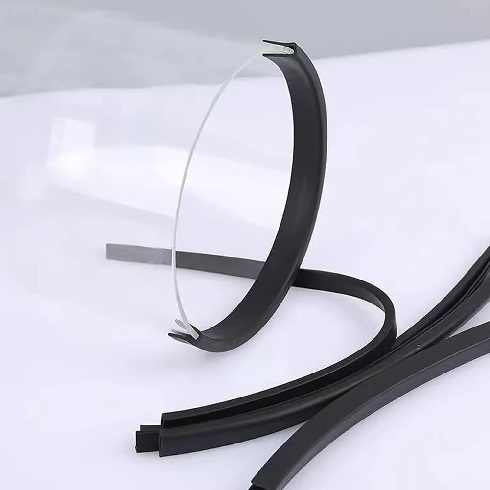Rubber Edge Black, U Channel PVC Plastic, Metal Sharp Edge Protector Fit fo