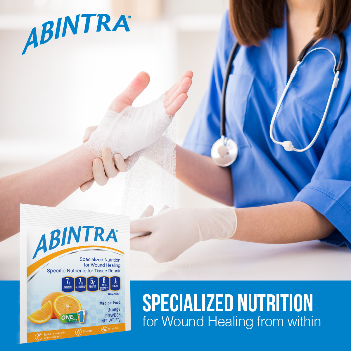 ABINTRA Specialized Nutrition for Wound Healing – Orange Flavor