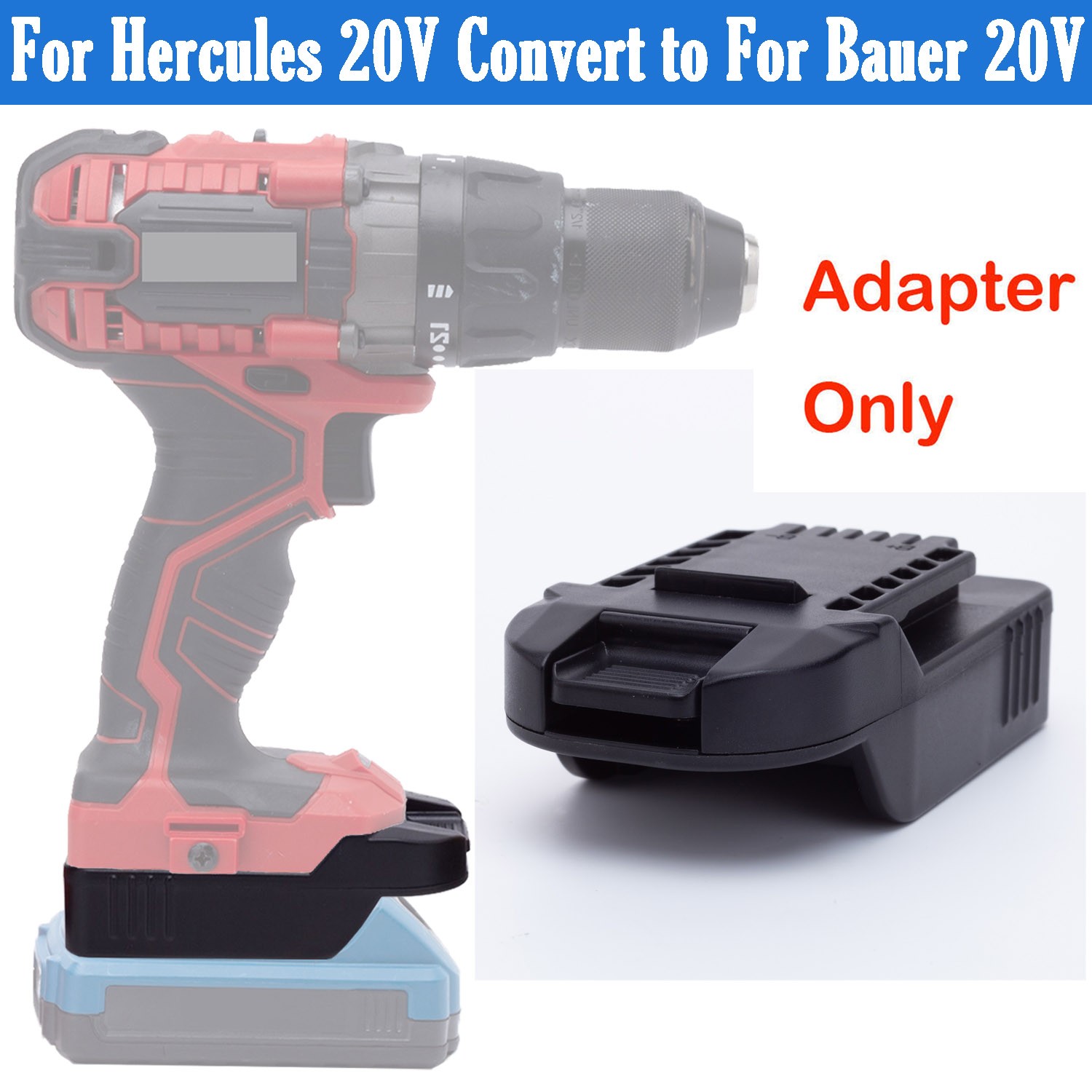 NEW Converter For Hercules 20V Battery Adapter to For Bauer 20V Cordless Tools