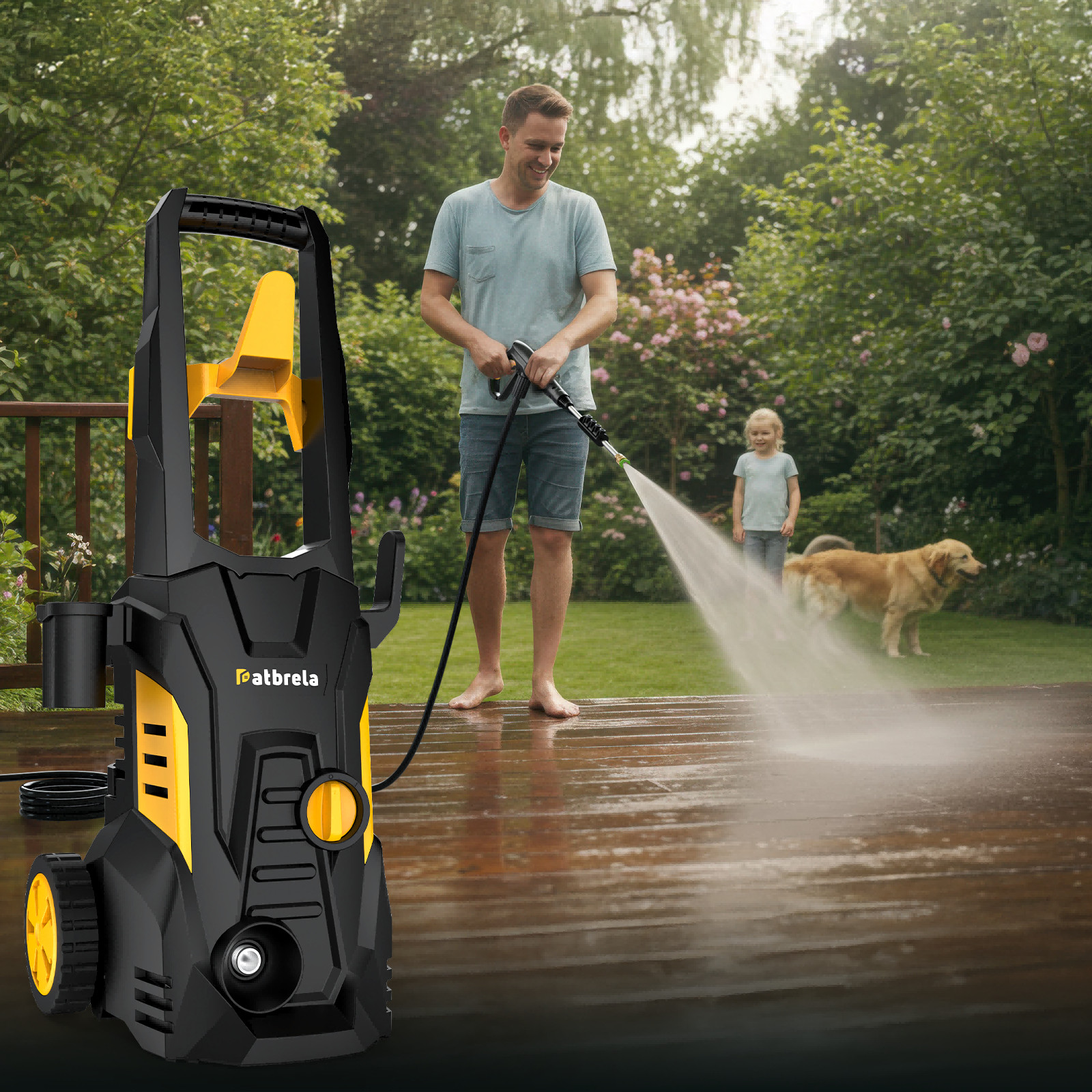 Electric Pressure Washer 5000PSI Max 3.0GPM Portable Power Washer 4 Quick Nozzle