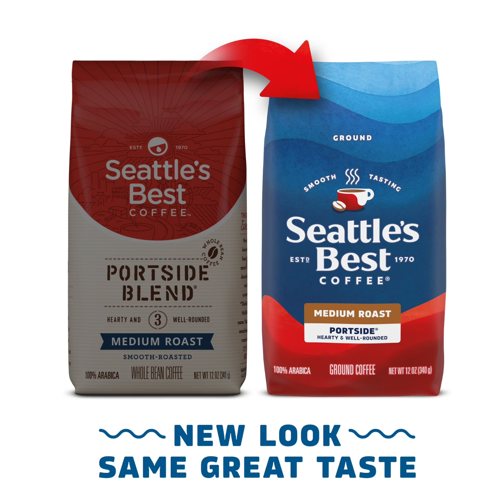 Seattle’s Best Coffee, Portside, Medium Roast, Ground Coffee 100% Arabica,12 oz.