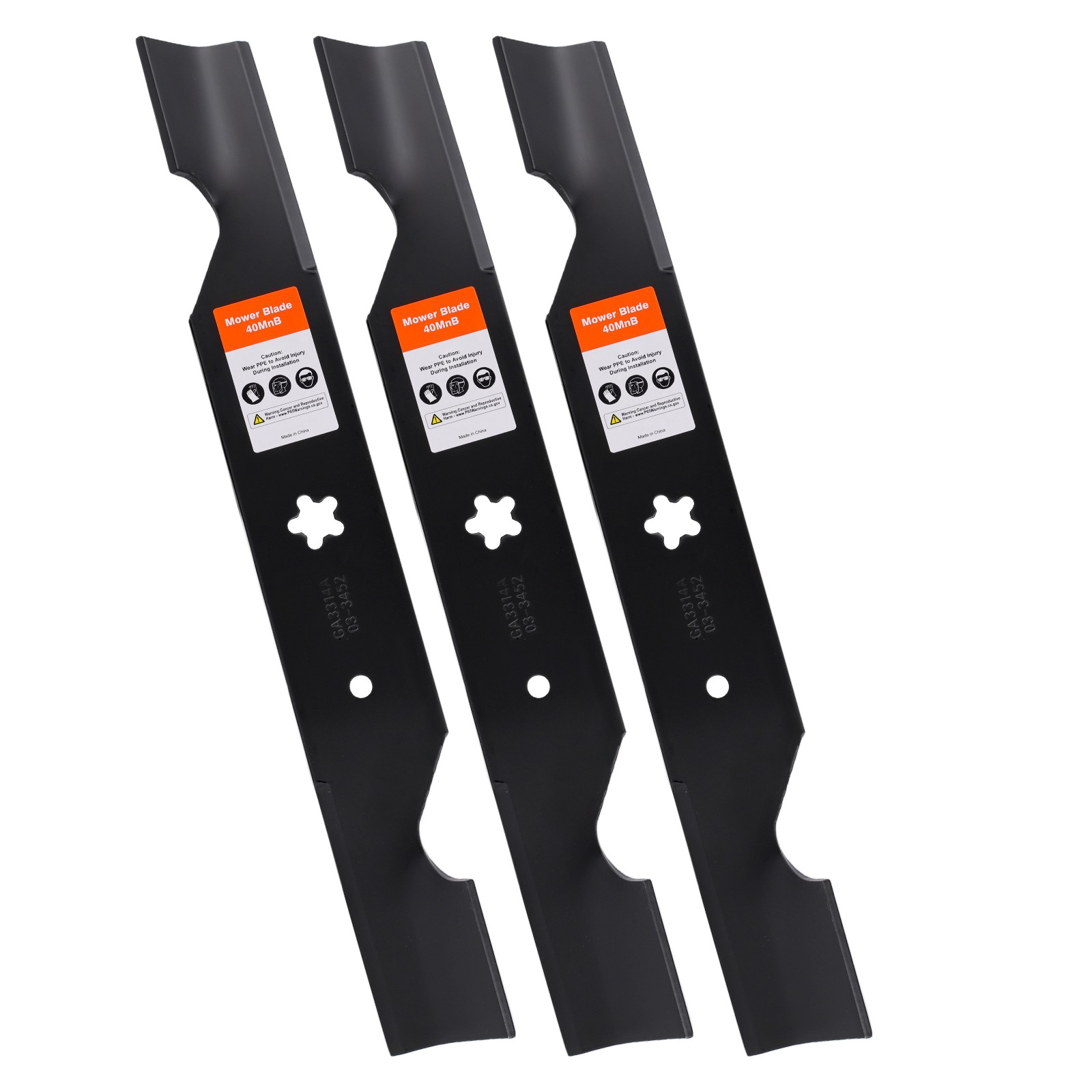 3PCS Z254F 54” High Lift Blades for Hus qvarna Z254 MZ54 RZ5424 RZ5426 YTH26V54
