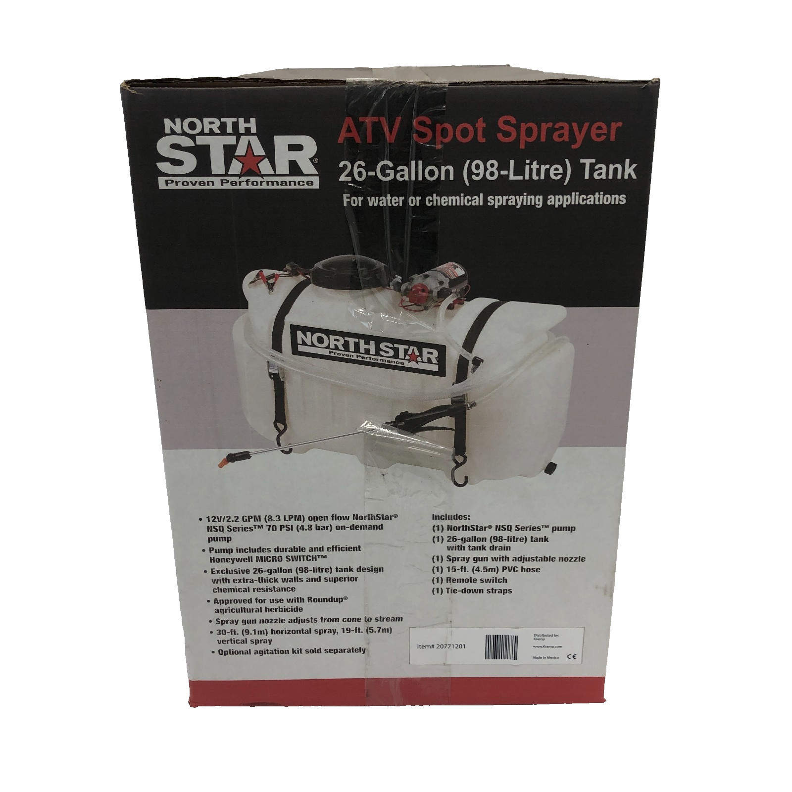 NorthStar ATV Spot Sprayer – 26 Gallon 98 Liter Tank 2.2 GPM 70PSI – New