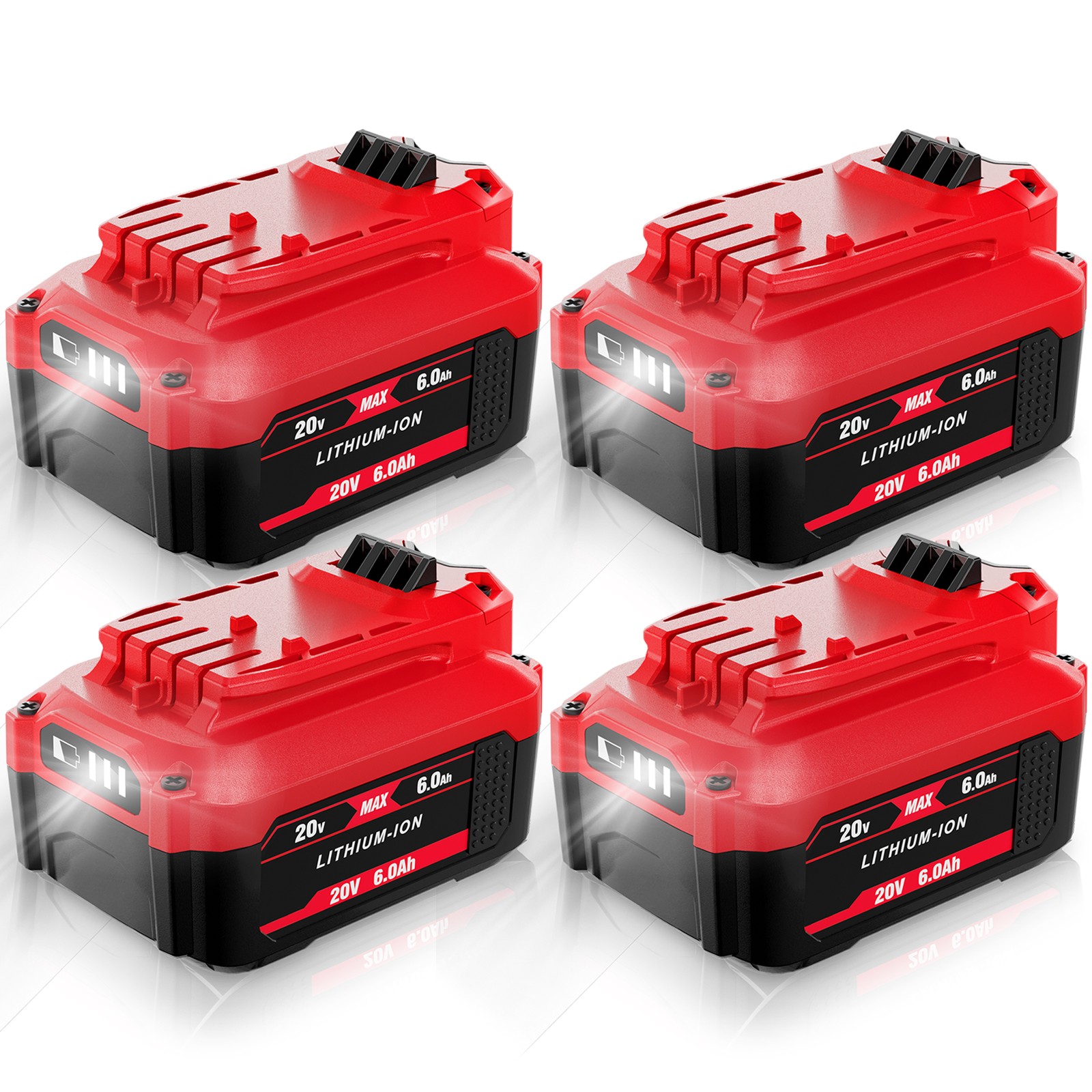 4X 20V 6.0AH For Craftsman 20 Volt MAX Li-ion Battery CMCB204 CMCB202 CMCB201