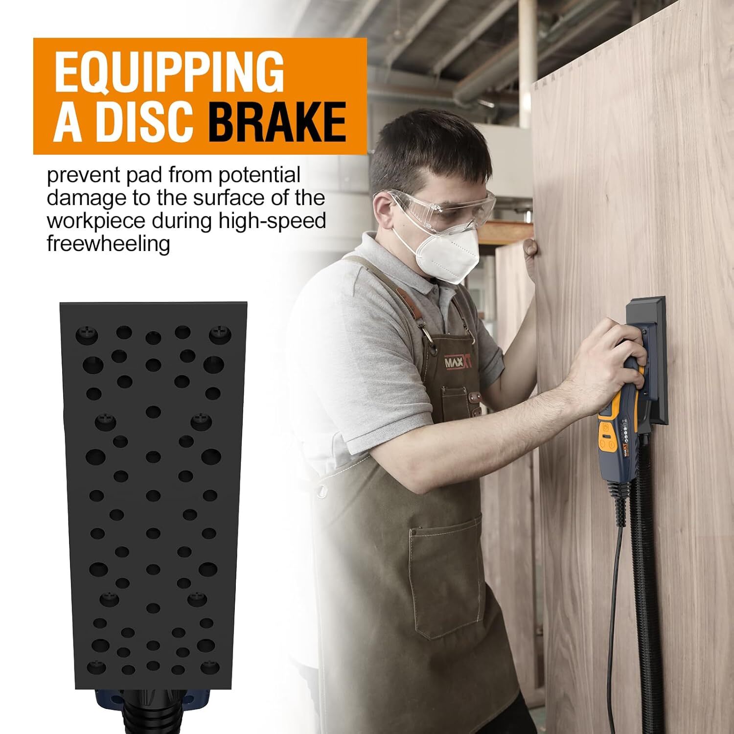 Electric Brushless Sheet Sander 350W 3A Variable Speed Corded Orbital Sanders