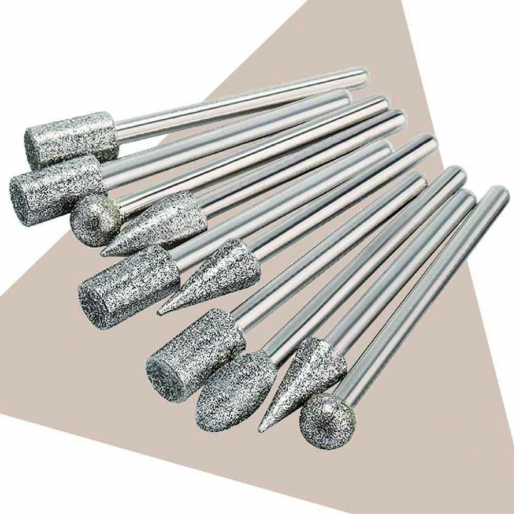 20-Piece Diamond Burr Set for Precision Engraving & Polishing – 1/8 Inch Shank