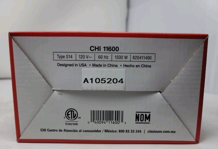 CHI SteamPress 11600 3-in-1 Handheld Garment Steamer 1500 W New