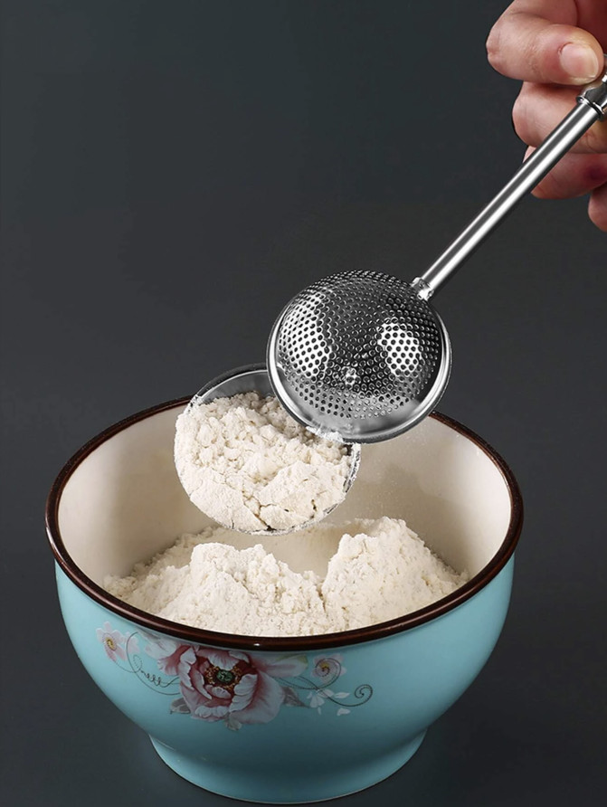 1pc Stainless Steel Flour Duster – Easy One-Handed Baking Tool – NEW