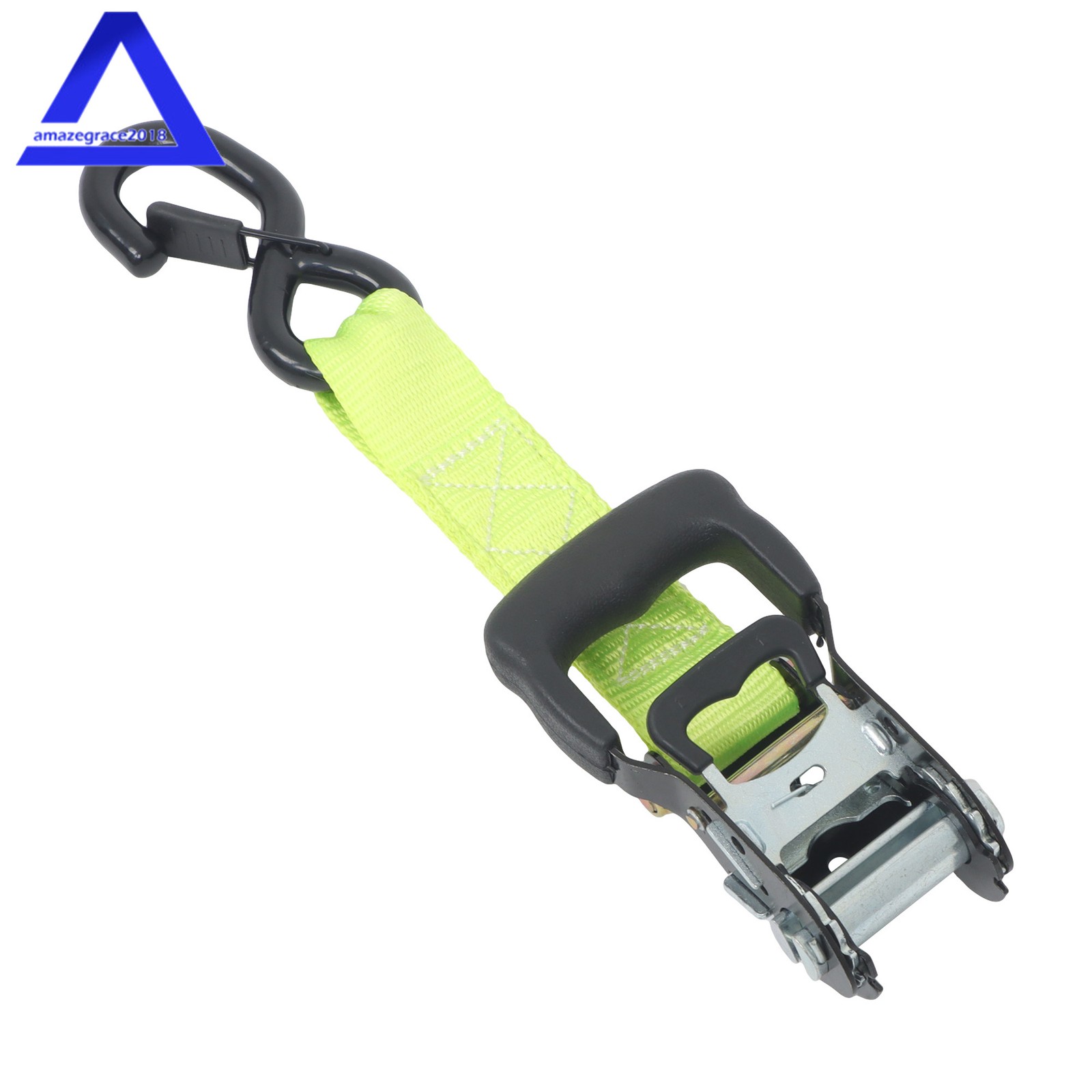 4Pack 1.6″ × 8 Feet Heavy Duty Tie Downs 5208Lbs Ratchet Straps W/ S Hook Green