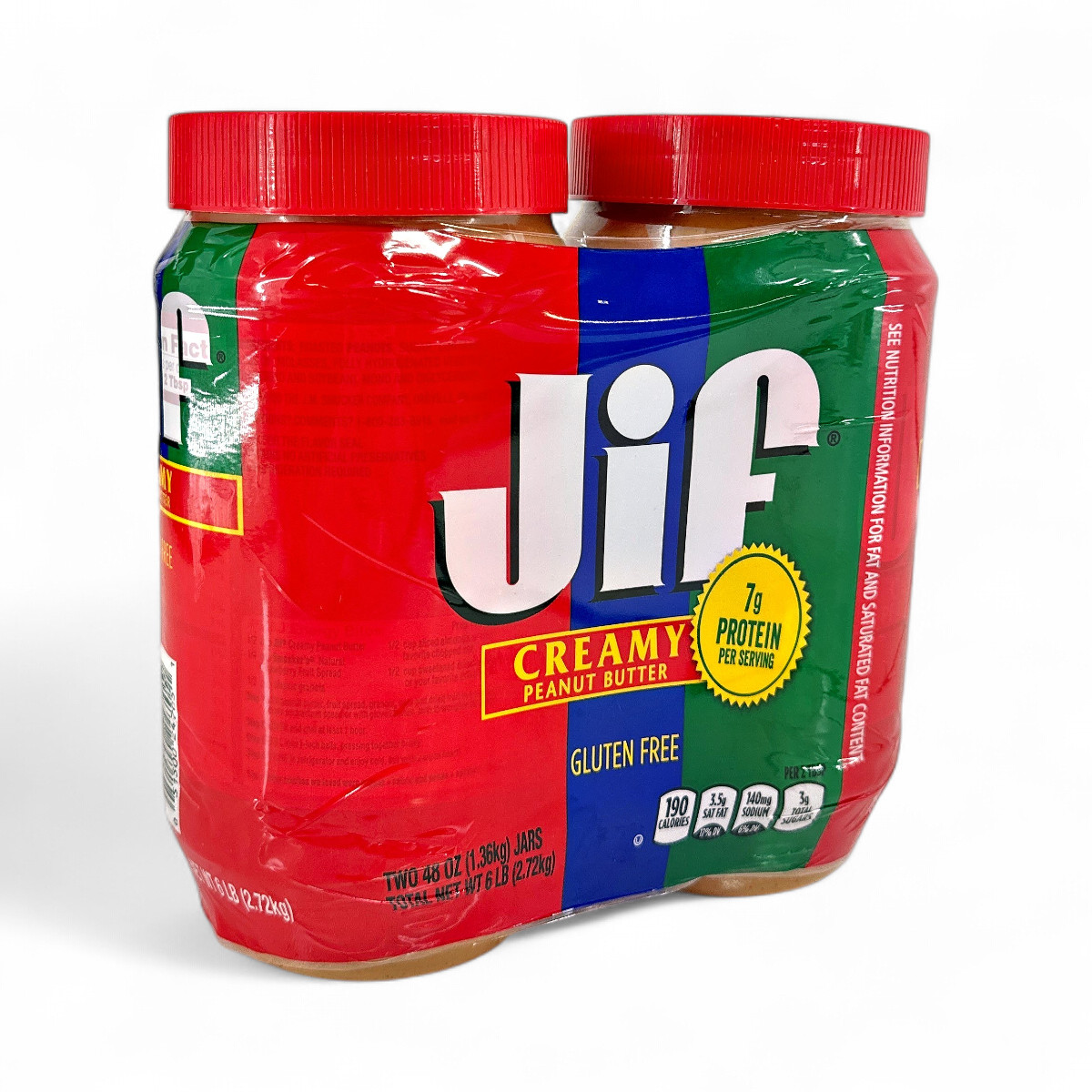 Jif Creamy Peanut Butter Jars, 48 oz – 2 Pack
