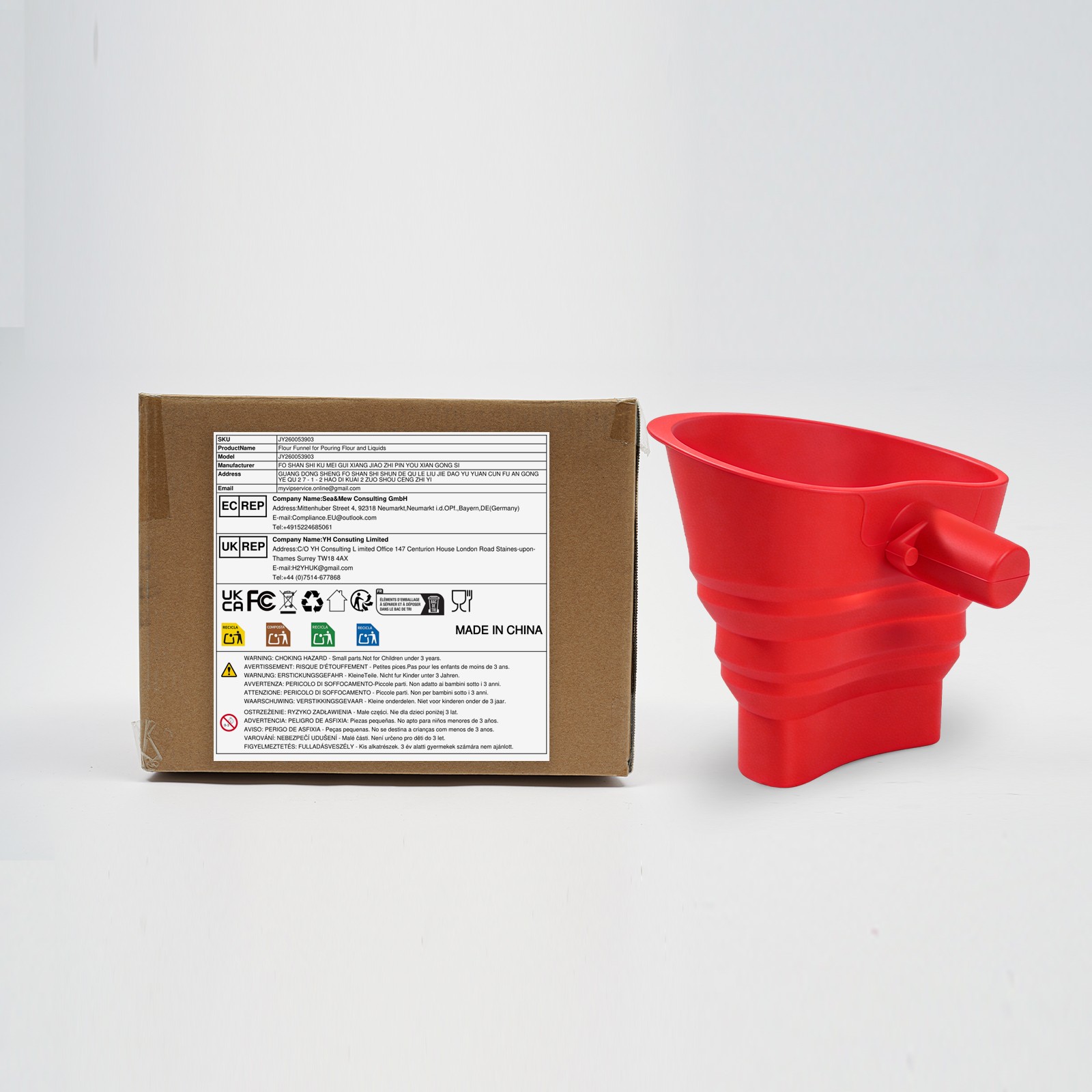 5.32*5*5.32in Flour Funnel for Kitchen Stand Mixer, Flour Funnel for Egg Liquid