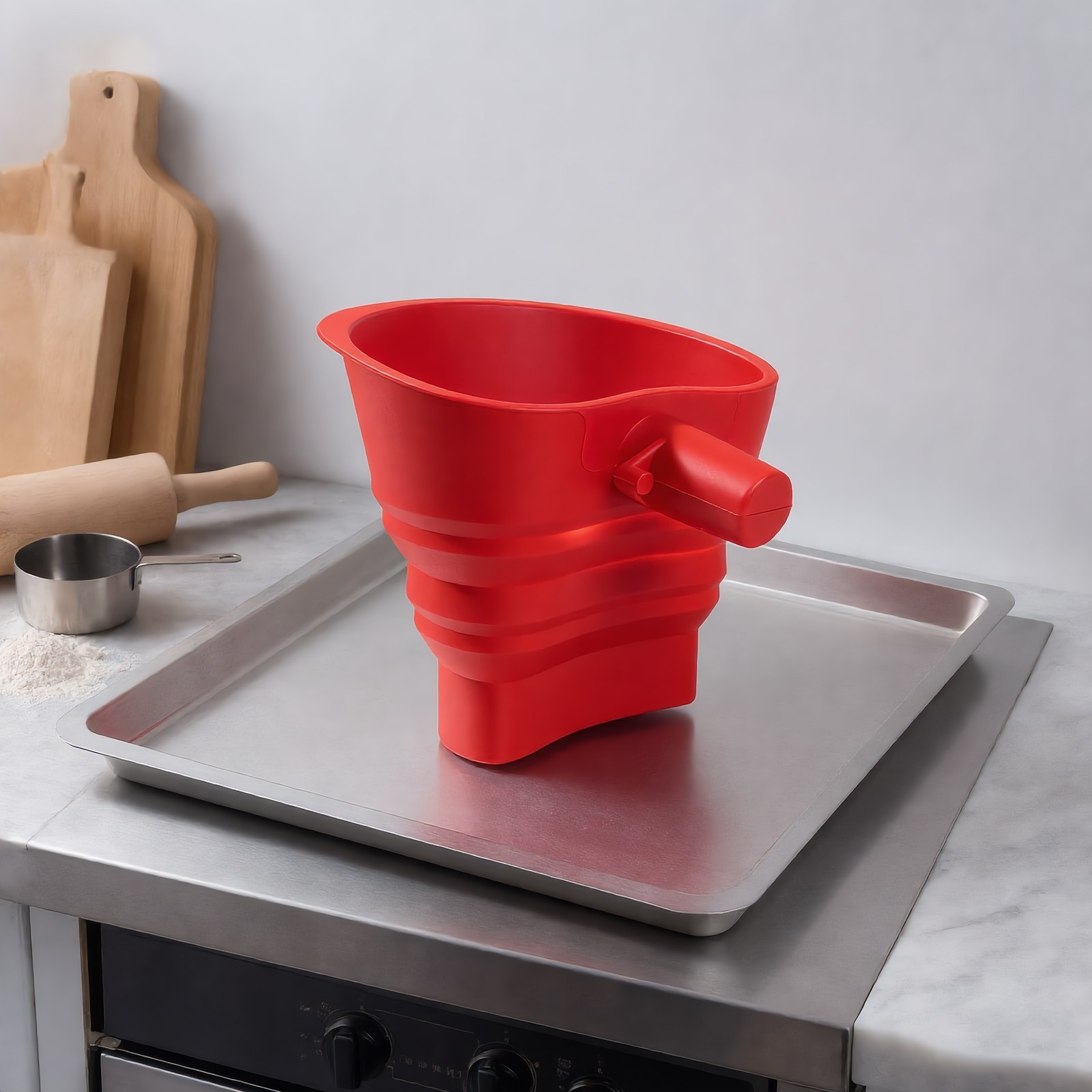 5.32*5*5.32in Flour Funnel for Kitchen Stand Mixer, Flour Funnel for Egg Liquid