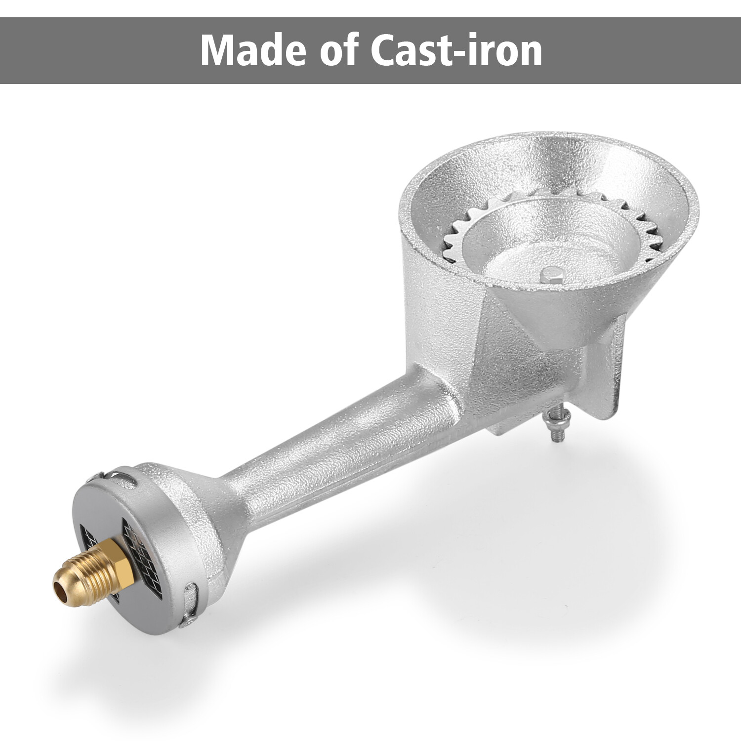 Propane Cast-Iron Round Burner & 4FT 20PSI High Pressure Regulator Hose& Fitting