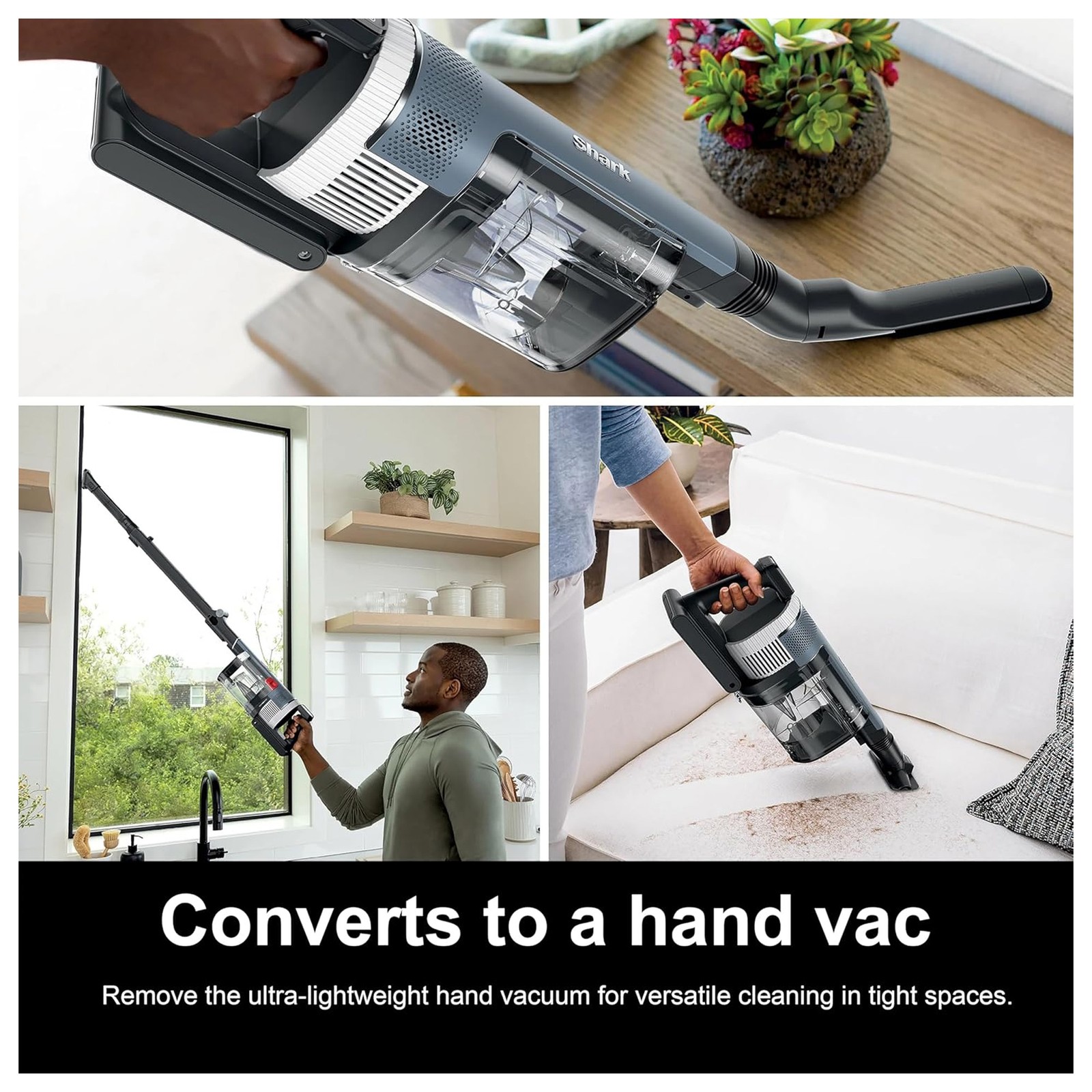 Shark Stratos Cordless Vacuum, Clean IQ & PowerFins (Certified Refurbished)
