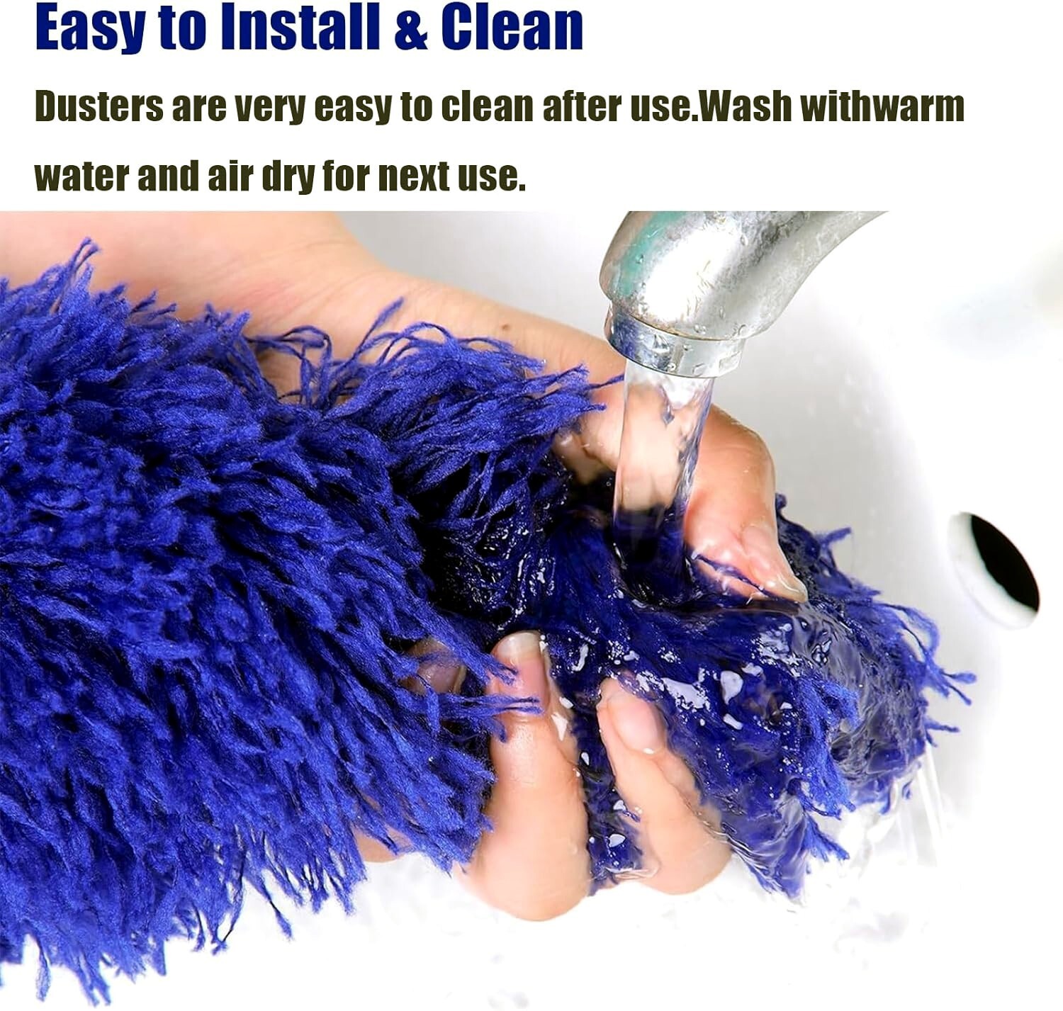Microfiber Ceiling Fan Duster & Cobweb Cleaning Brush Cleaner Kit Extension Pole