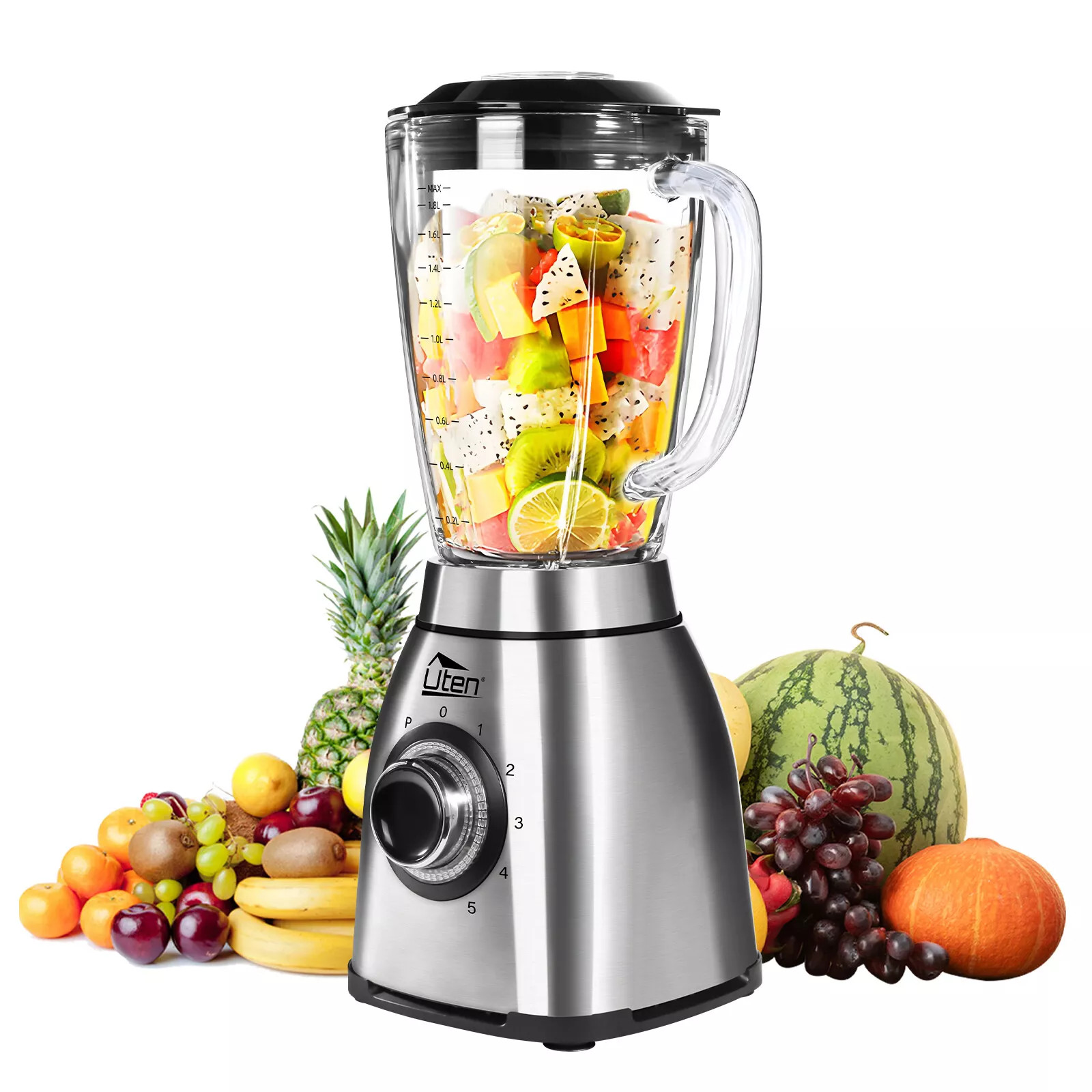 Blender Glass Stainless Steel 800W Ice Crusher Smoothie Jucie Universal Mixer