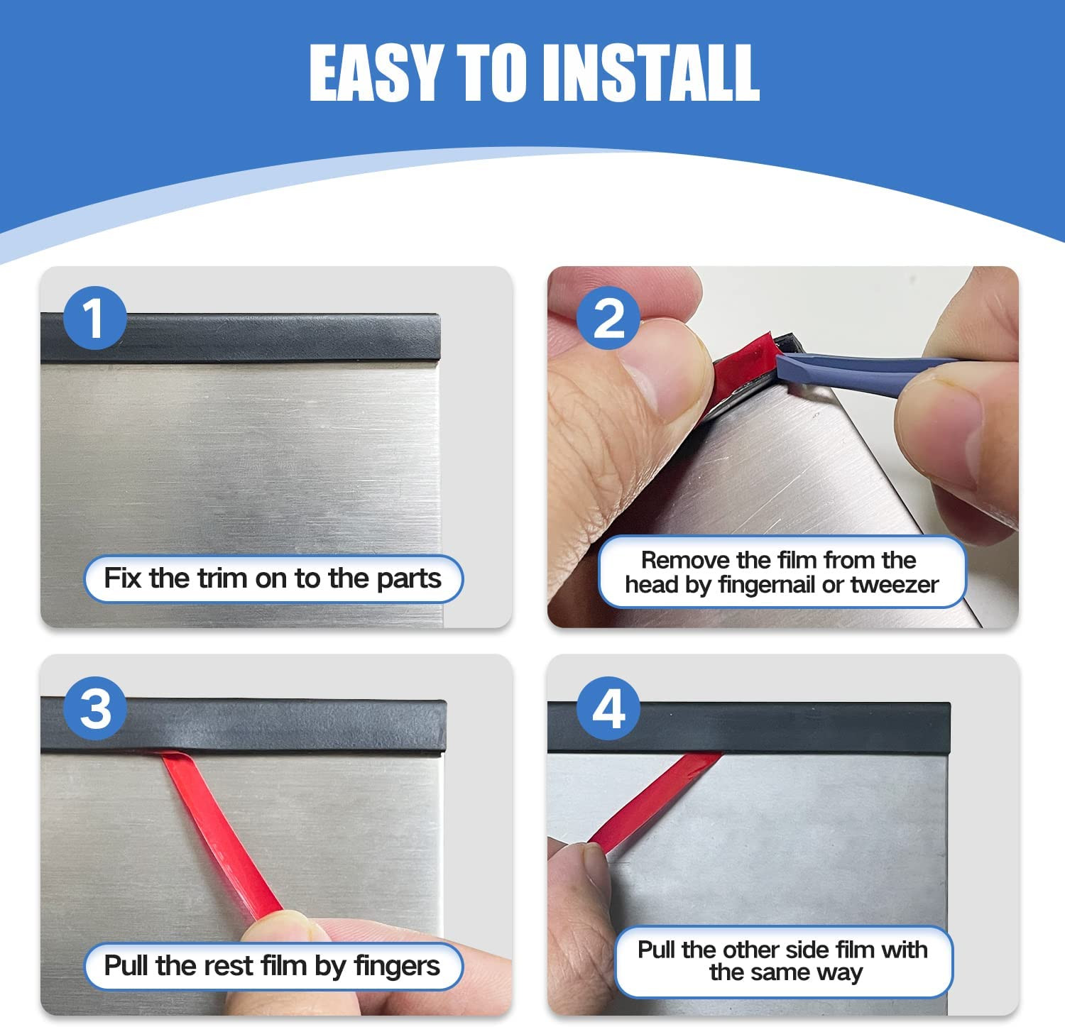 Rubber Edge Trim U Channel Self Adhesive 10FT Black EPDM Seal 1/16″ Car Door