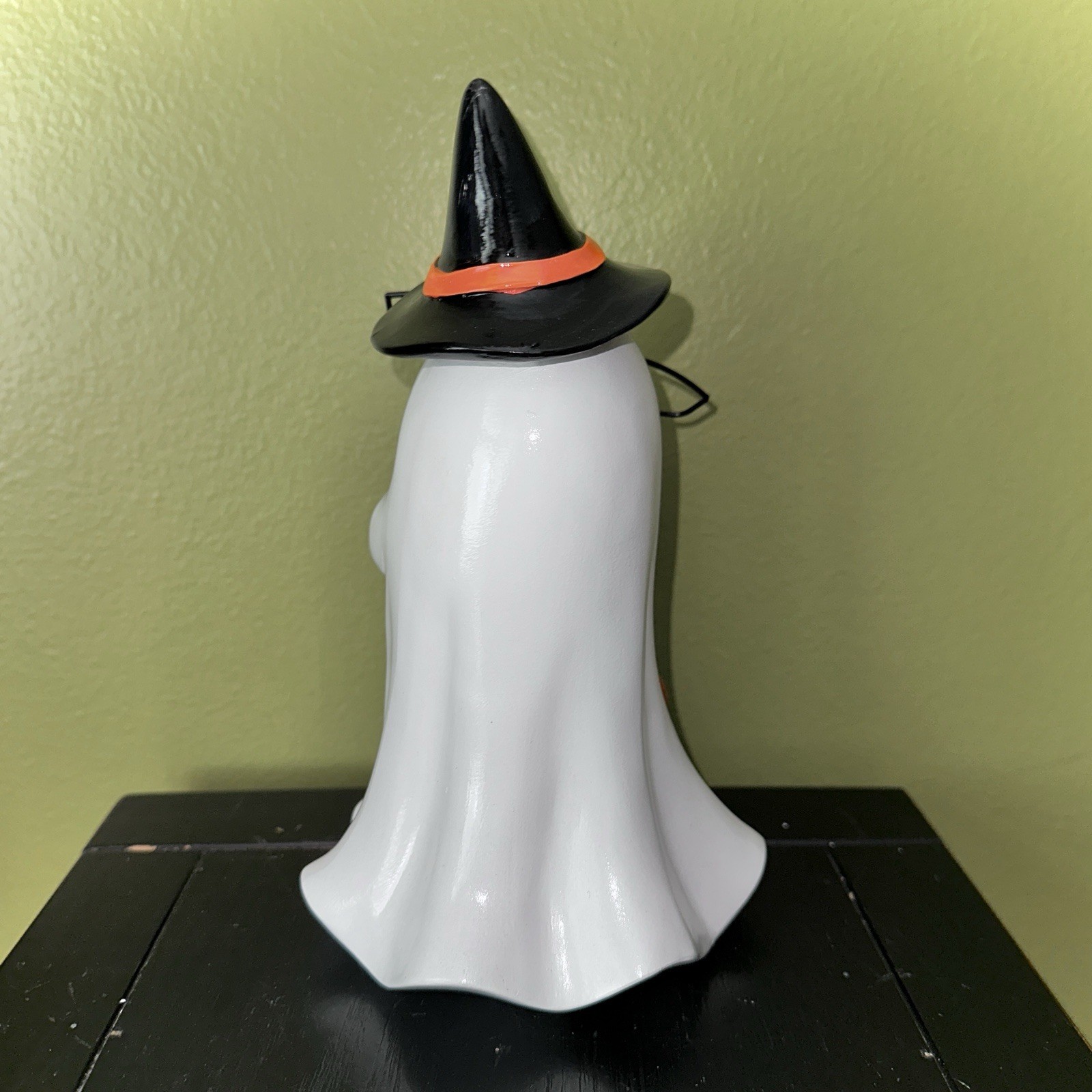 NEW Ghost With PSL Coffee Drink Glasses 8.5 in Figurine Halloween Tabletop Decor